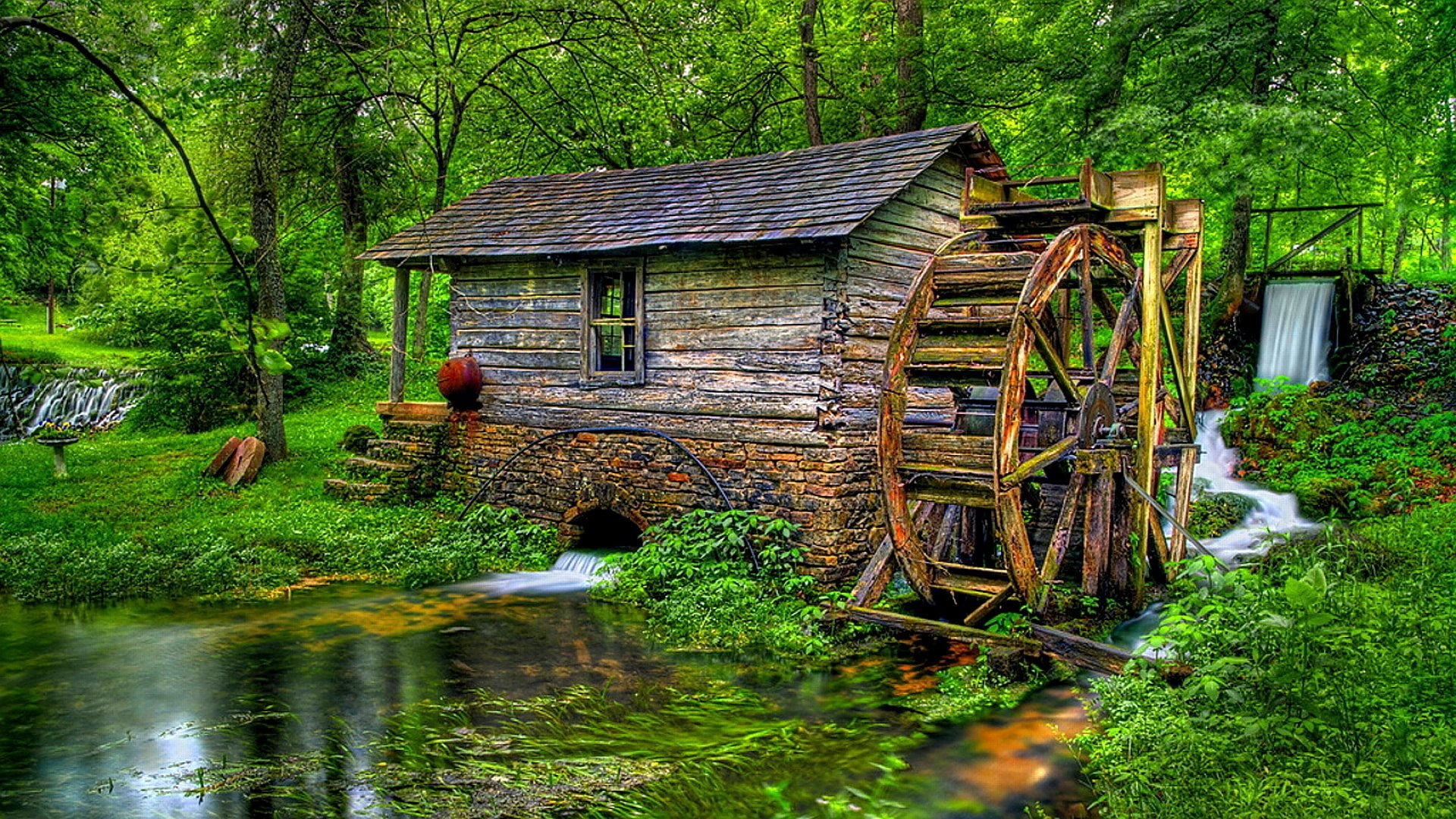 Man Made, Watermill, 1080P, HD Wallpaper