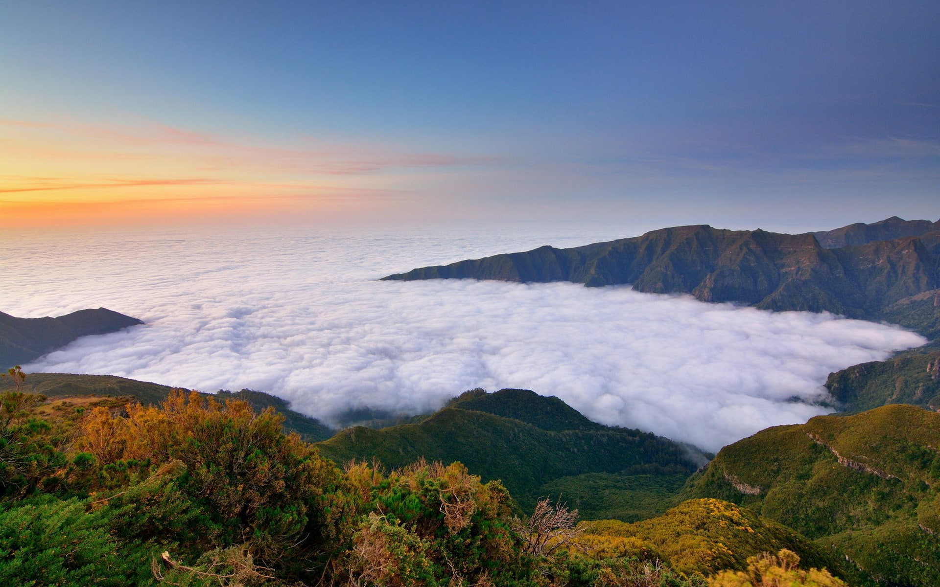 plant, tranquility, outdoors, sky, water, scenics - nature, travel, tree, cloud - sky, hd high resolution nature 1920x1200, landscape, volcanic crater, HD Wallpaper