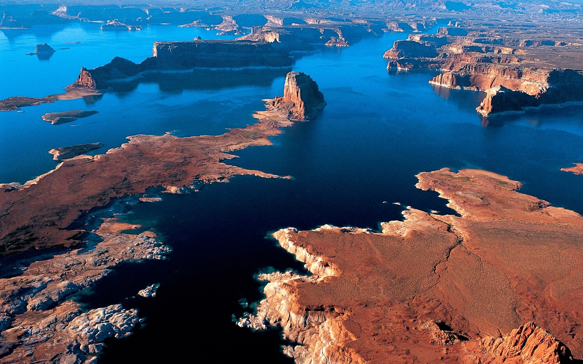 formation, Arizona, beach, beauty in nature, sea, rock, no people, rock formation, high angle view, water, idyllic, lake, nature, day, sunset, land, outdoors, HD Wallpaper