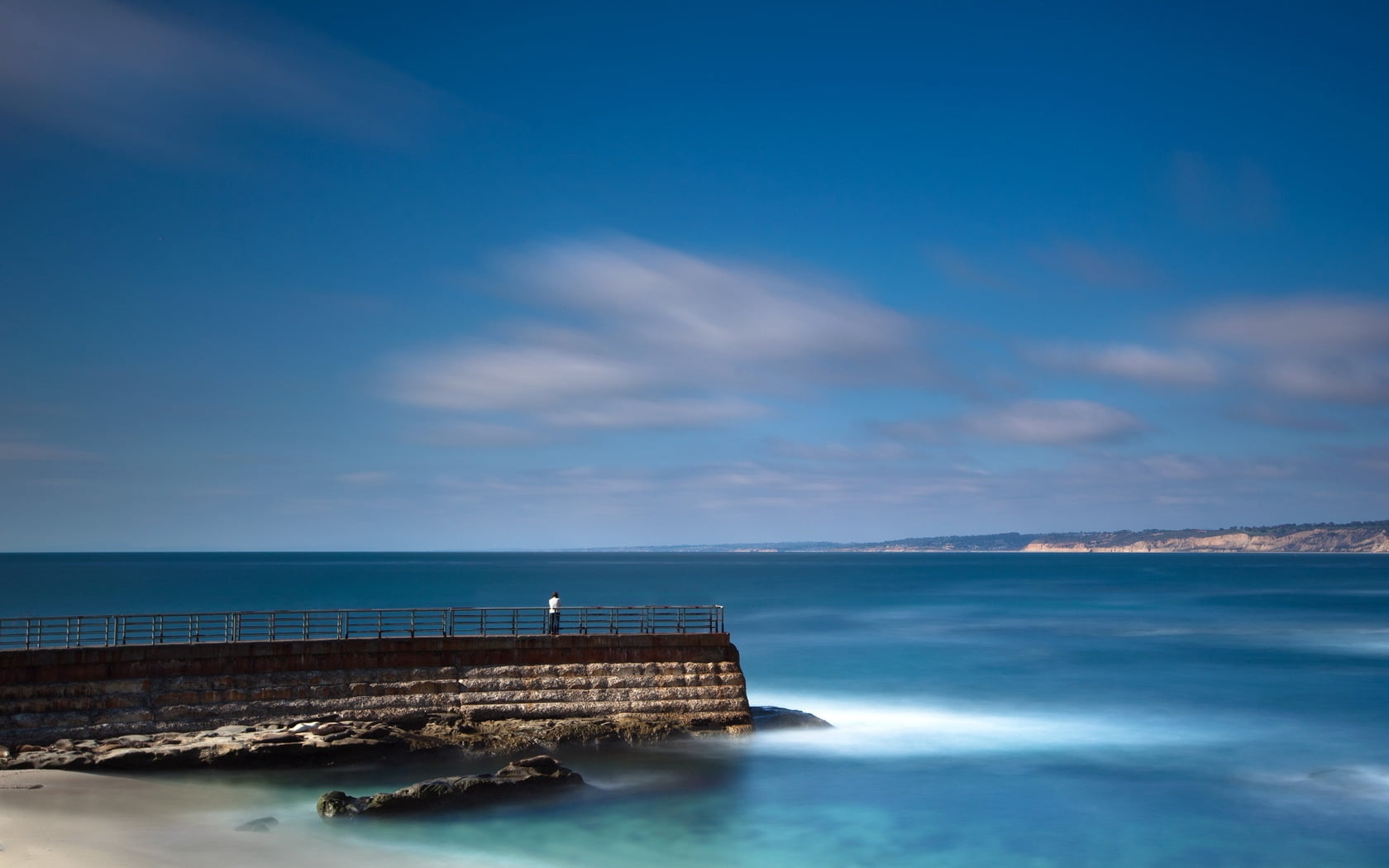 horizon Over Water, waters Edge, sunset, boardwalk, lighthouse, nature, no People, day, land, 720P, groyne, rock - Object, landscape, brown, seascape, HD Wallpaper