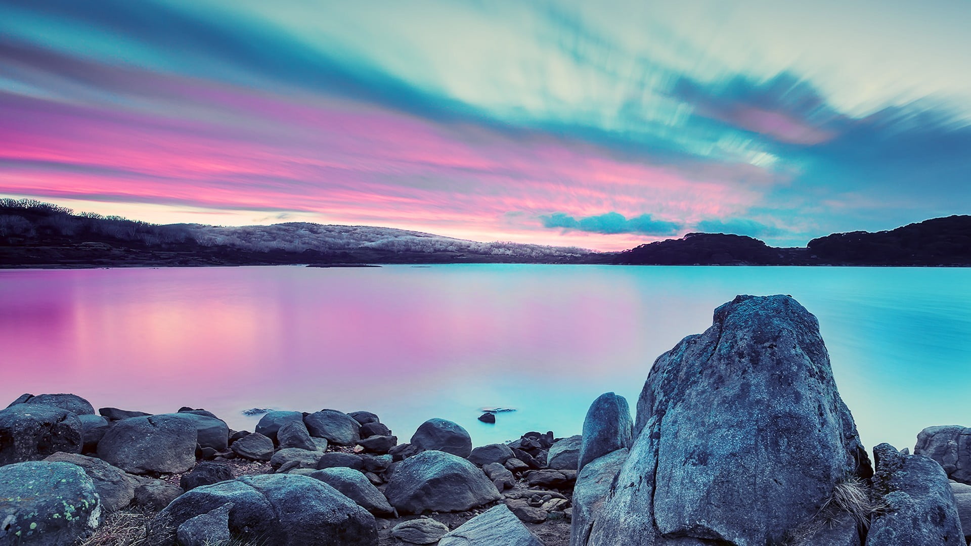 solid, tranquility, cyan, nature, water, formation, 1080P, sky, rocks, no people, beauty in nature, rock - object, idyllic, tranquil scene, non-urban scene, HD Wallpaper