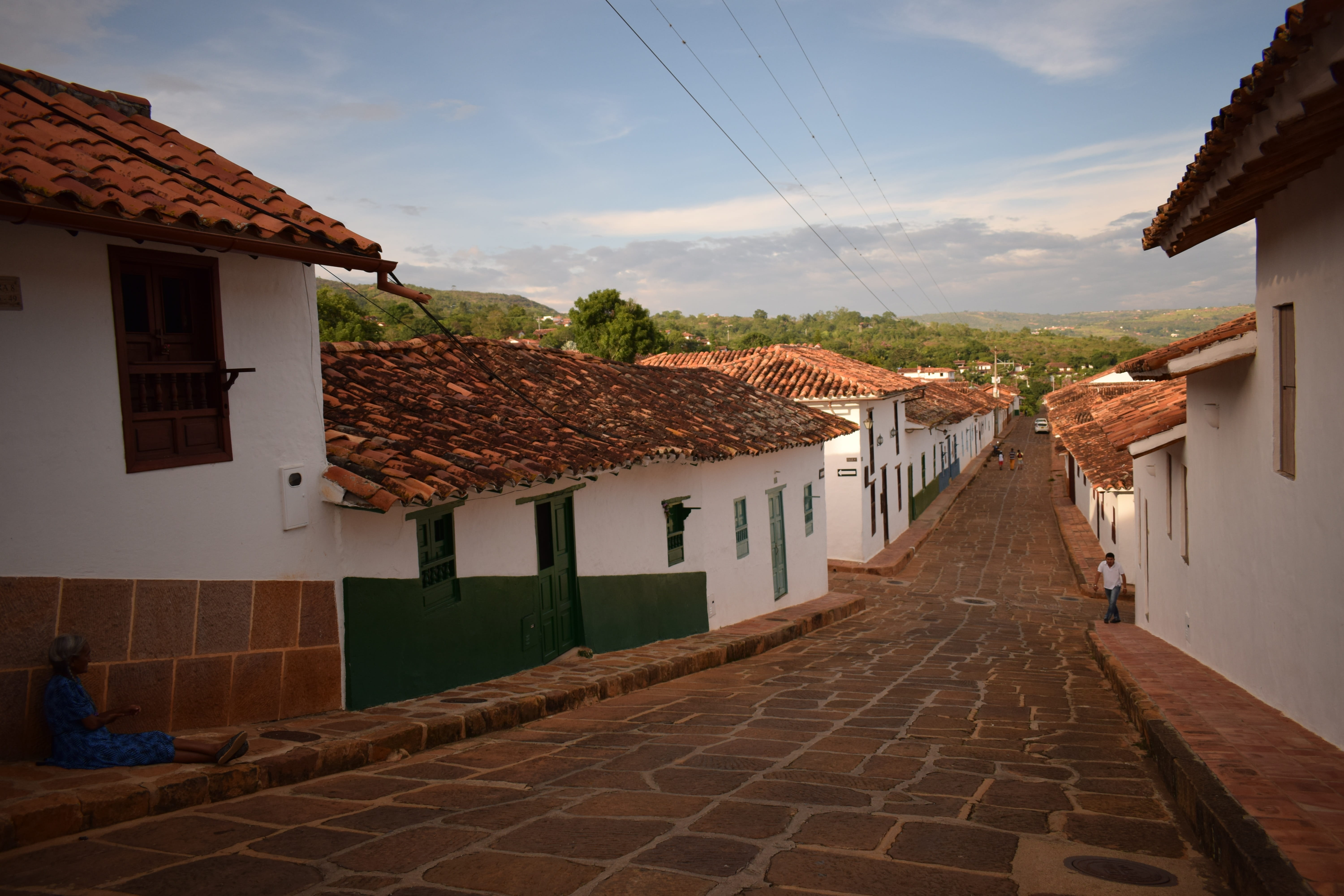built structure, 5K, window, alley, town, roof, people, no people, footpath, street, colombia, roof tile, cloud - sky, building, architecture, city, sky, HD Wallpaper