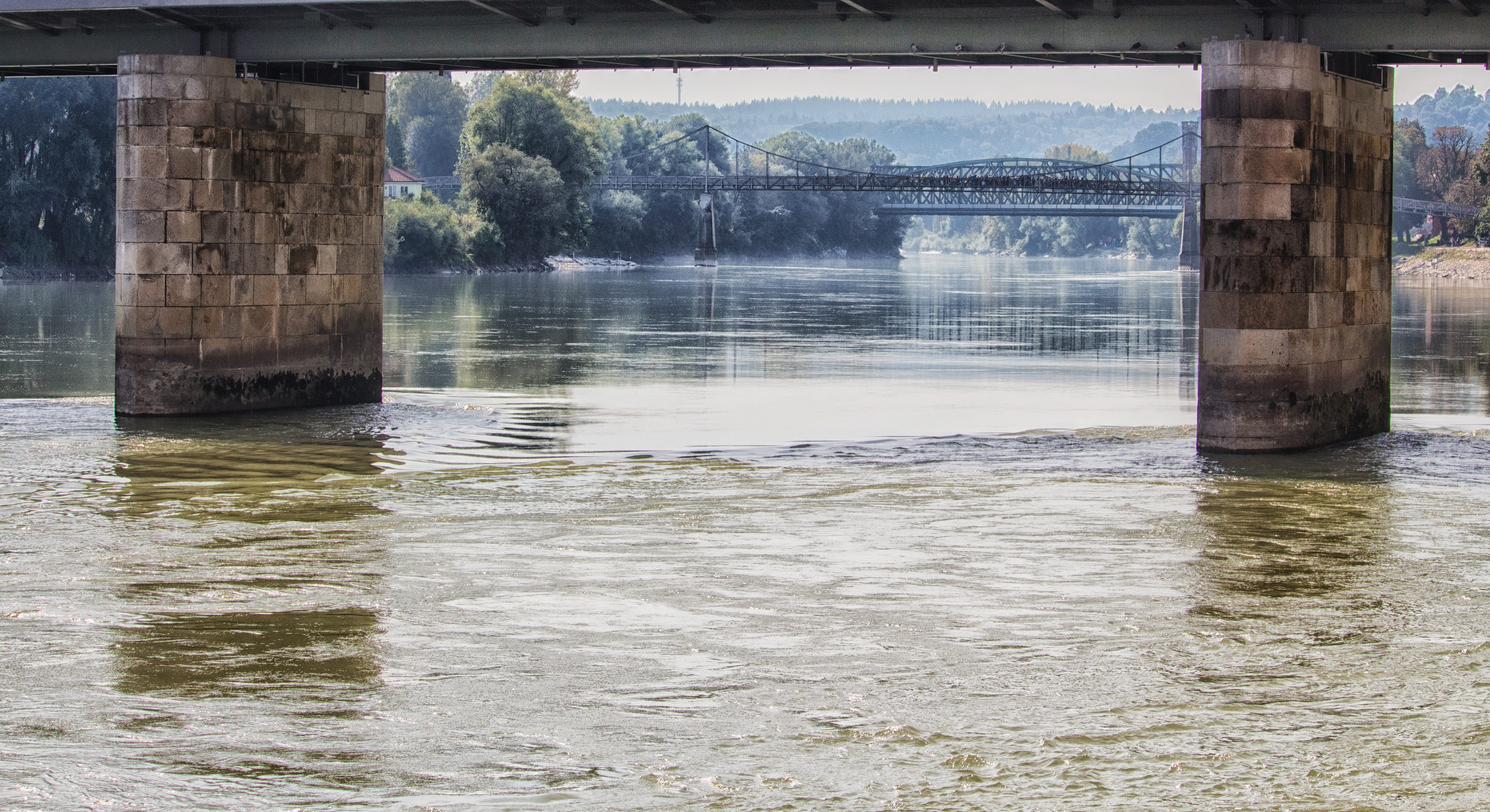 architecture, innbrücke, reflection, nature, old town, 4K, built structure, tree, day, transportation, tranquility, outdoors, connection, no people, river, HD Wallpaper