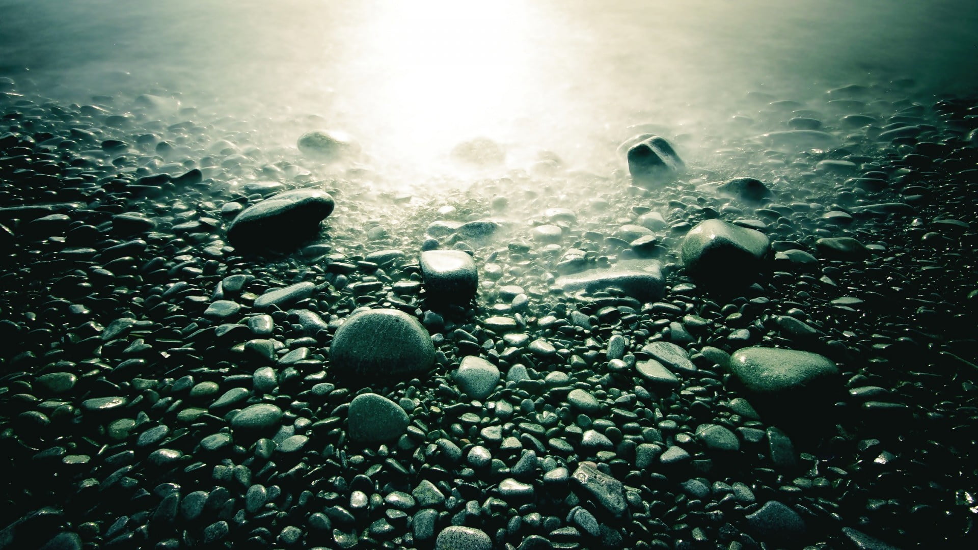 nature, underwater, sunlight, outdoors, sea, beauty in nature, no people, pebble, high angle view, day, 1080P, lot, sport, water, solid, stone, brightly lit, HD Wallpaper