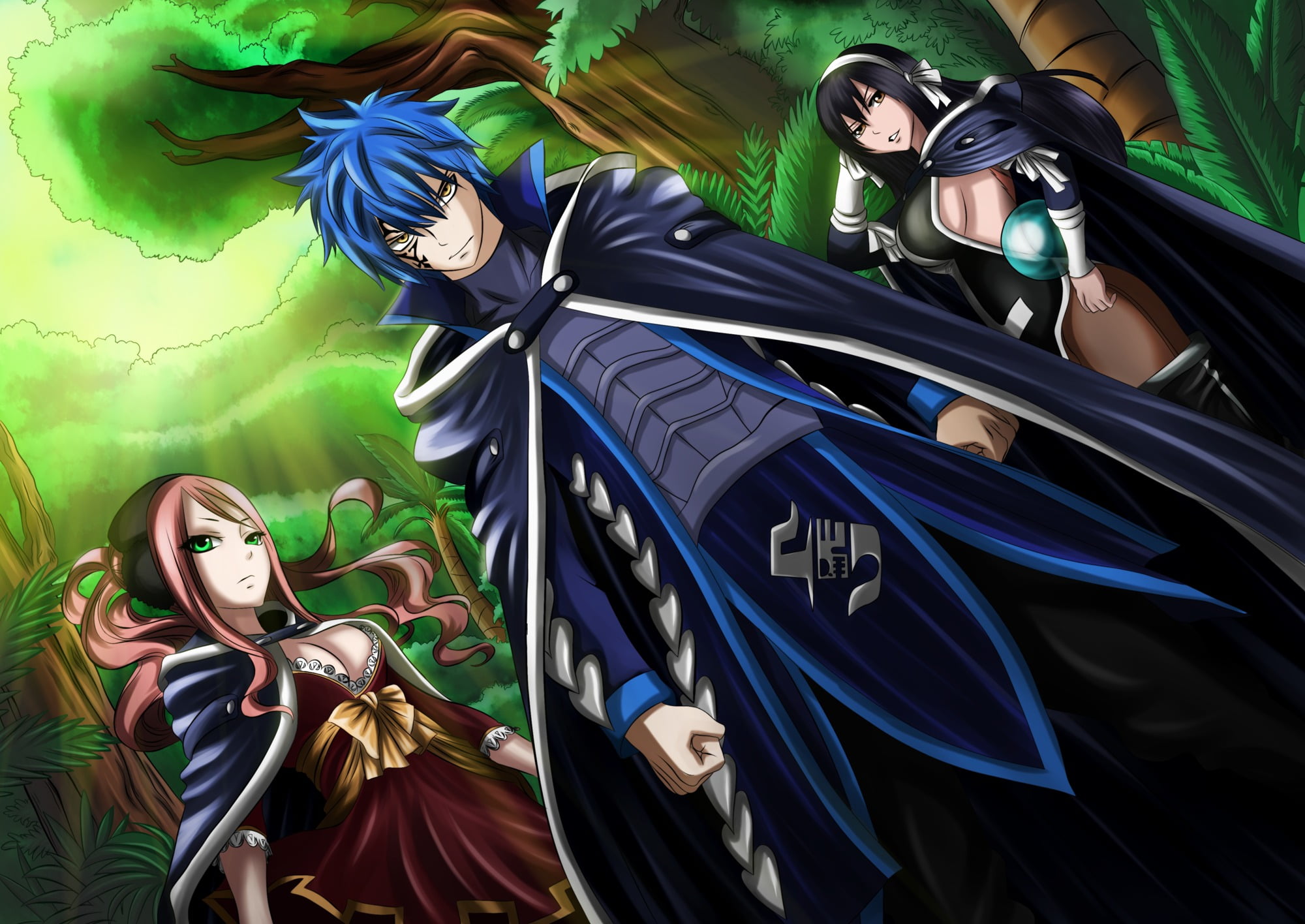 forest, green Color, real people, lifestyles, art and craft, anime, guy, meredy, blue, tale of fairy tail, young adult, rocky-ace, fantasy, girls, nature, HD Wallpaper
