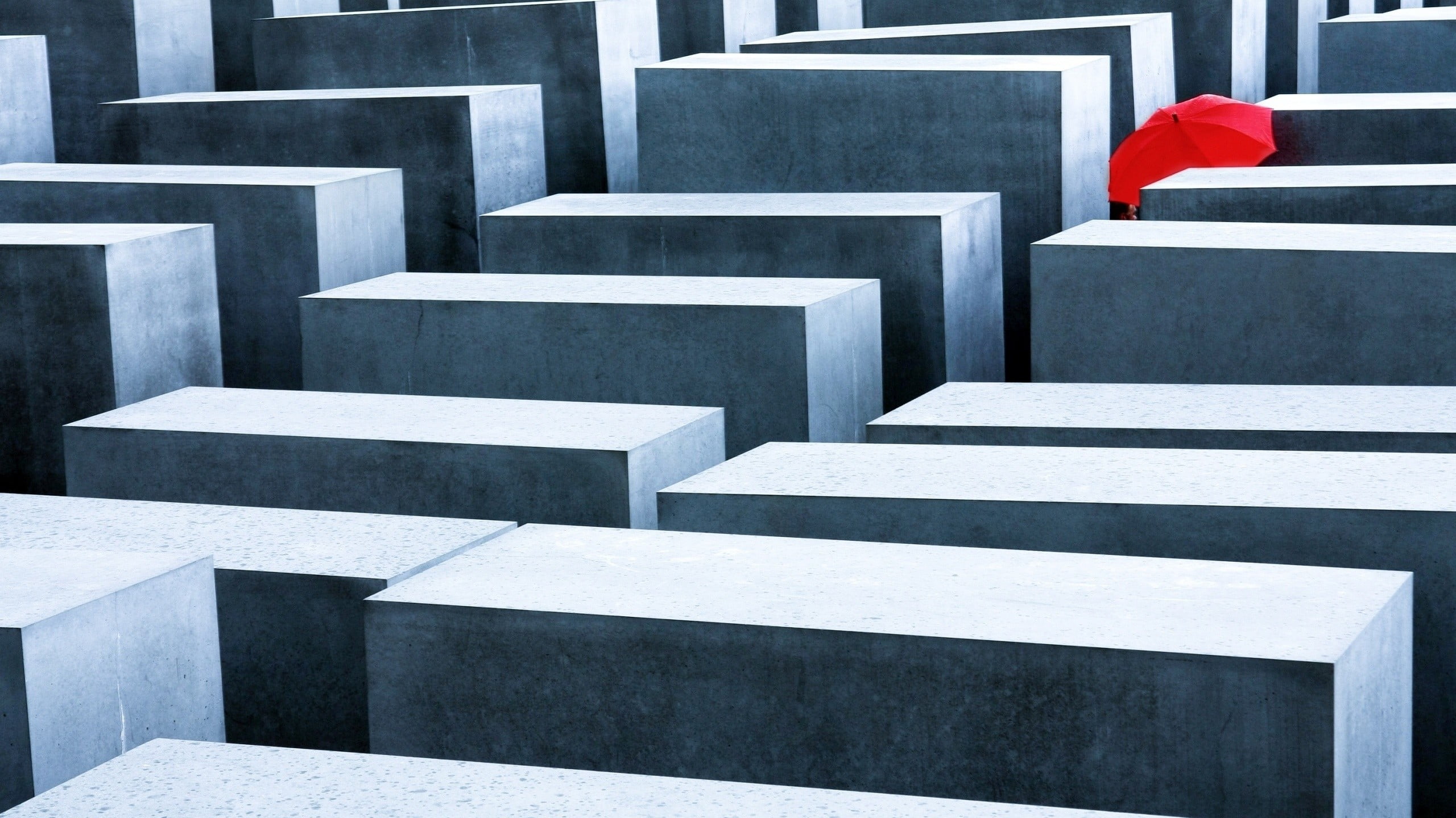 pattern, full frame, red, flag, patriotism, no people, memorial, blocks, Berlin, umbrella, day, outdoors, staircase, in a row, repetition, striped, steps and staircases, HD Wallpaper