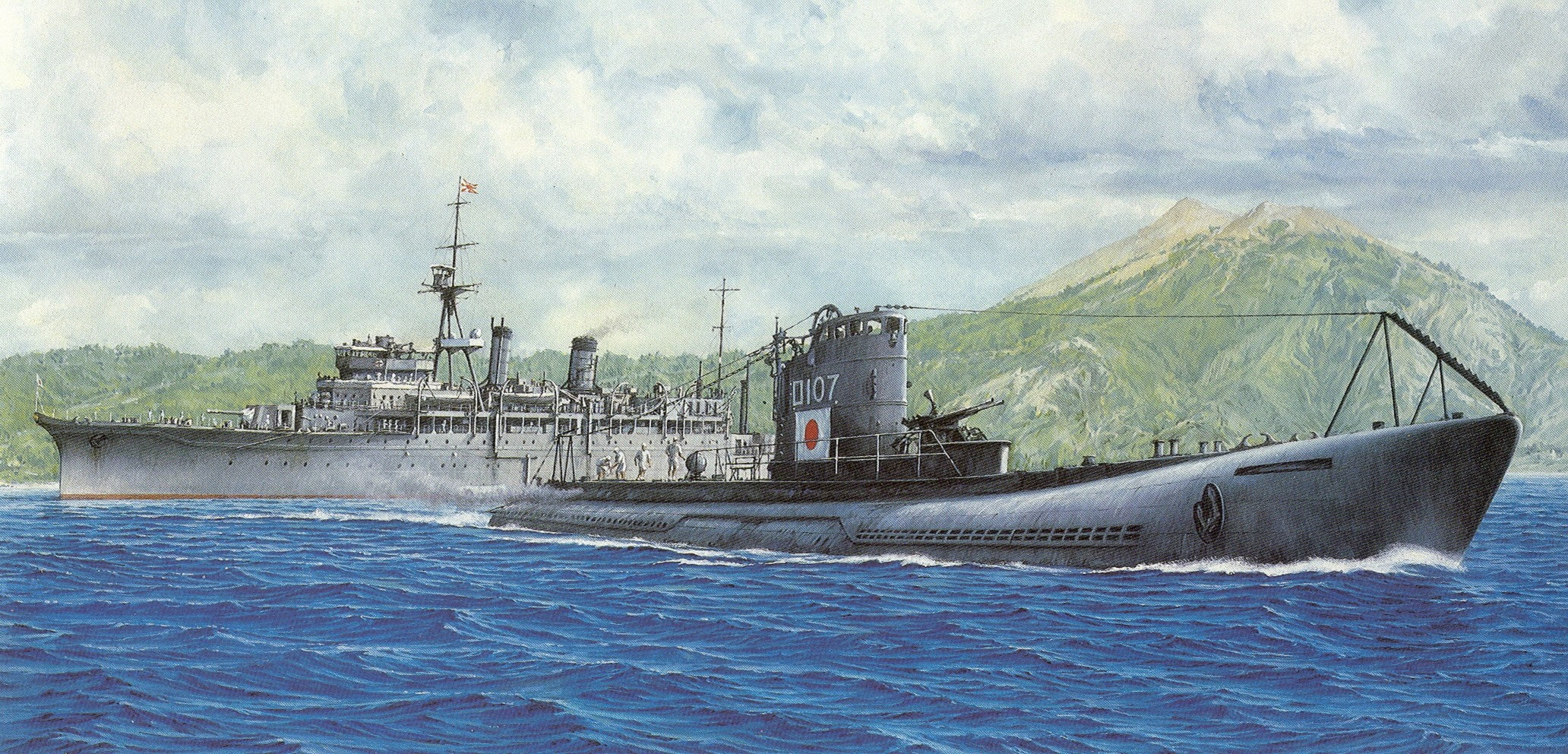 submarine, Iwo Jima, artwork, 1080P, warship, supply ship, Japan, military, HD Wallpaper