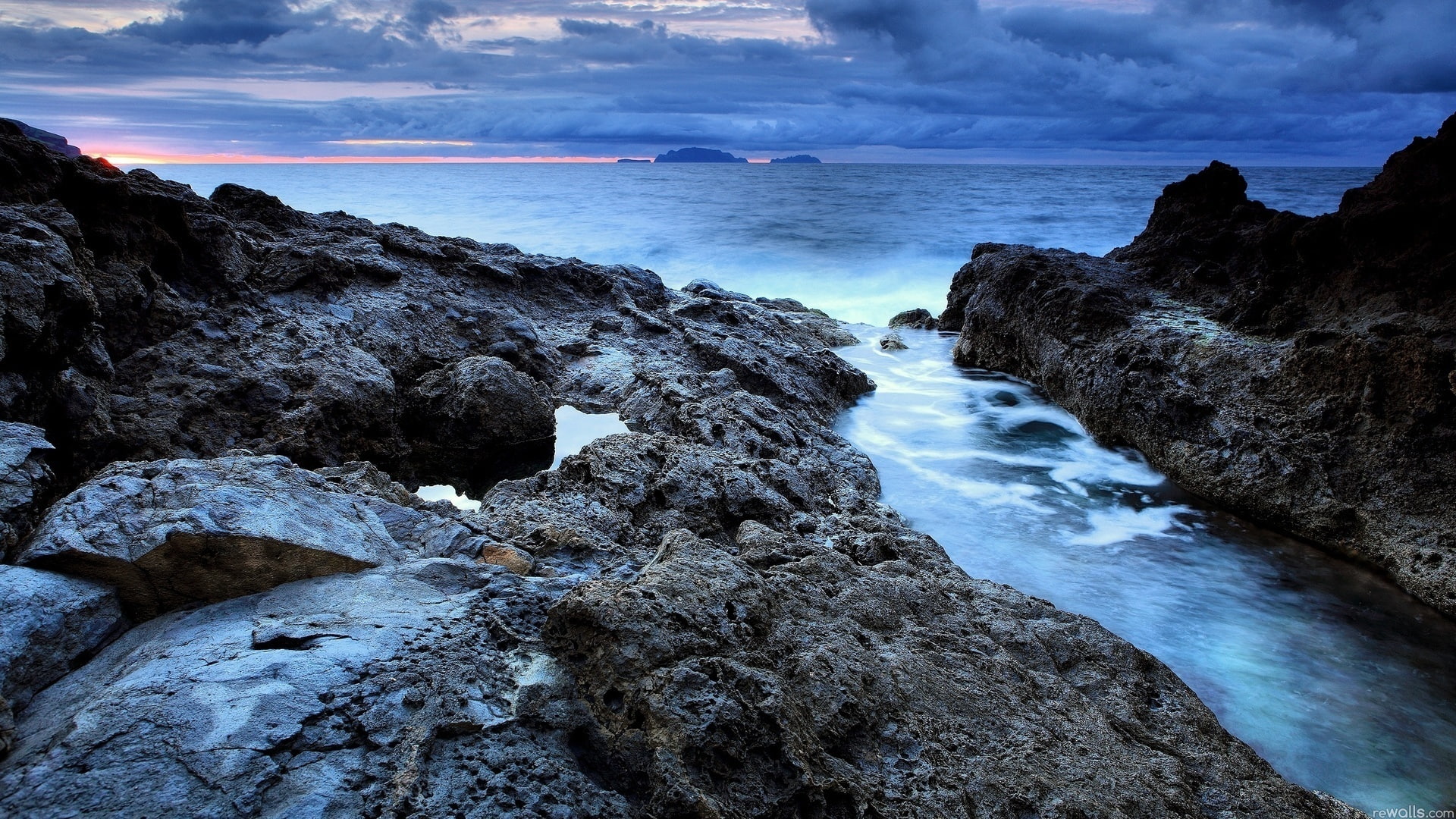 Morning, 1080P, Coast, Beautiful, early, HD Wallpaper