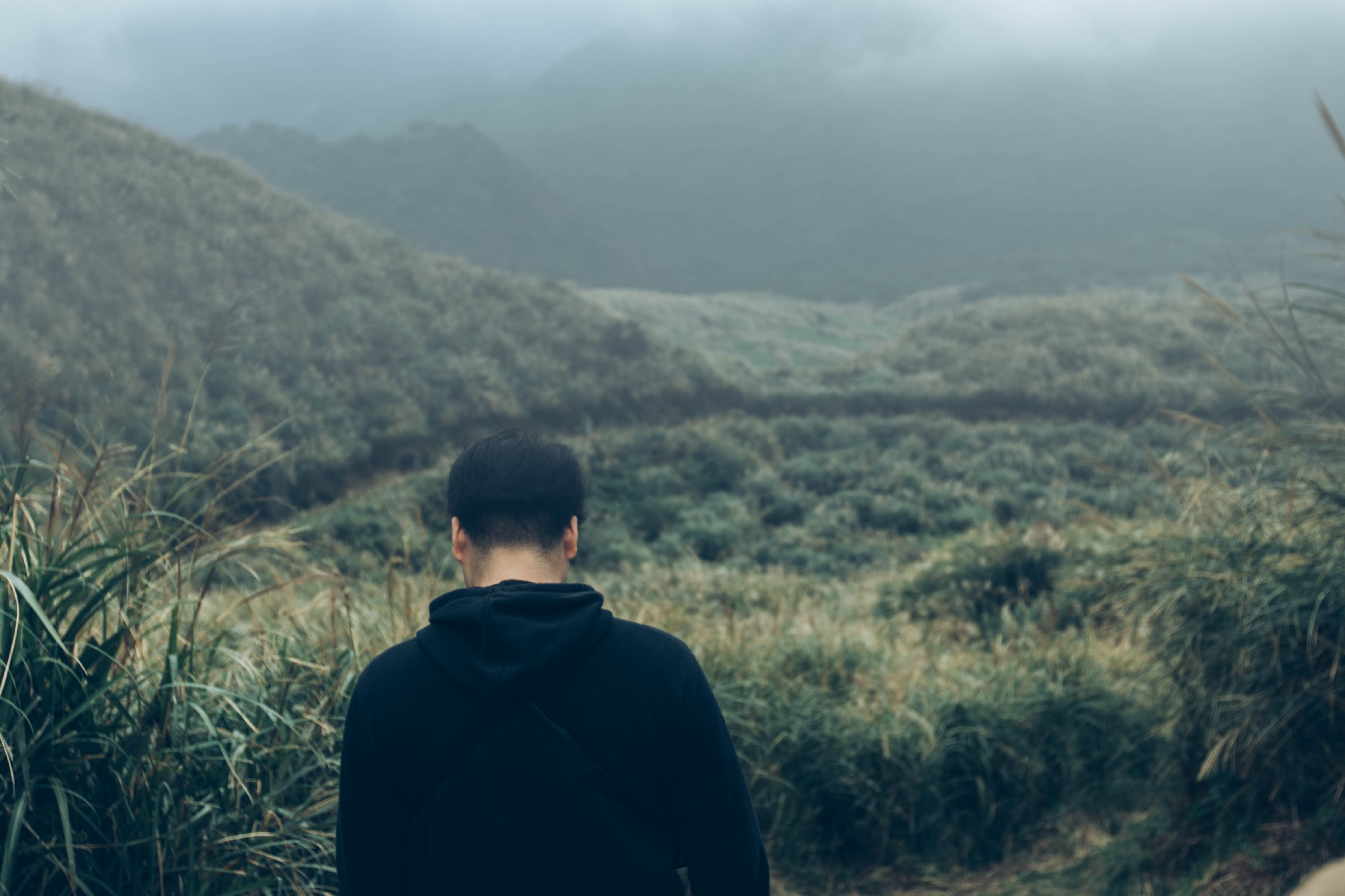 outdoors, 5K, beauty in nature, non-urban scene, tranquility, taiwan, day, growth, scenics - nature, lifestyles, standing, environment, men, rear view, HD Wallpaper