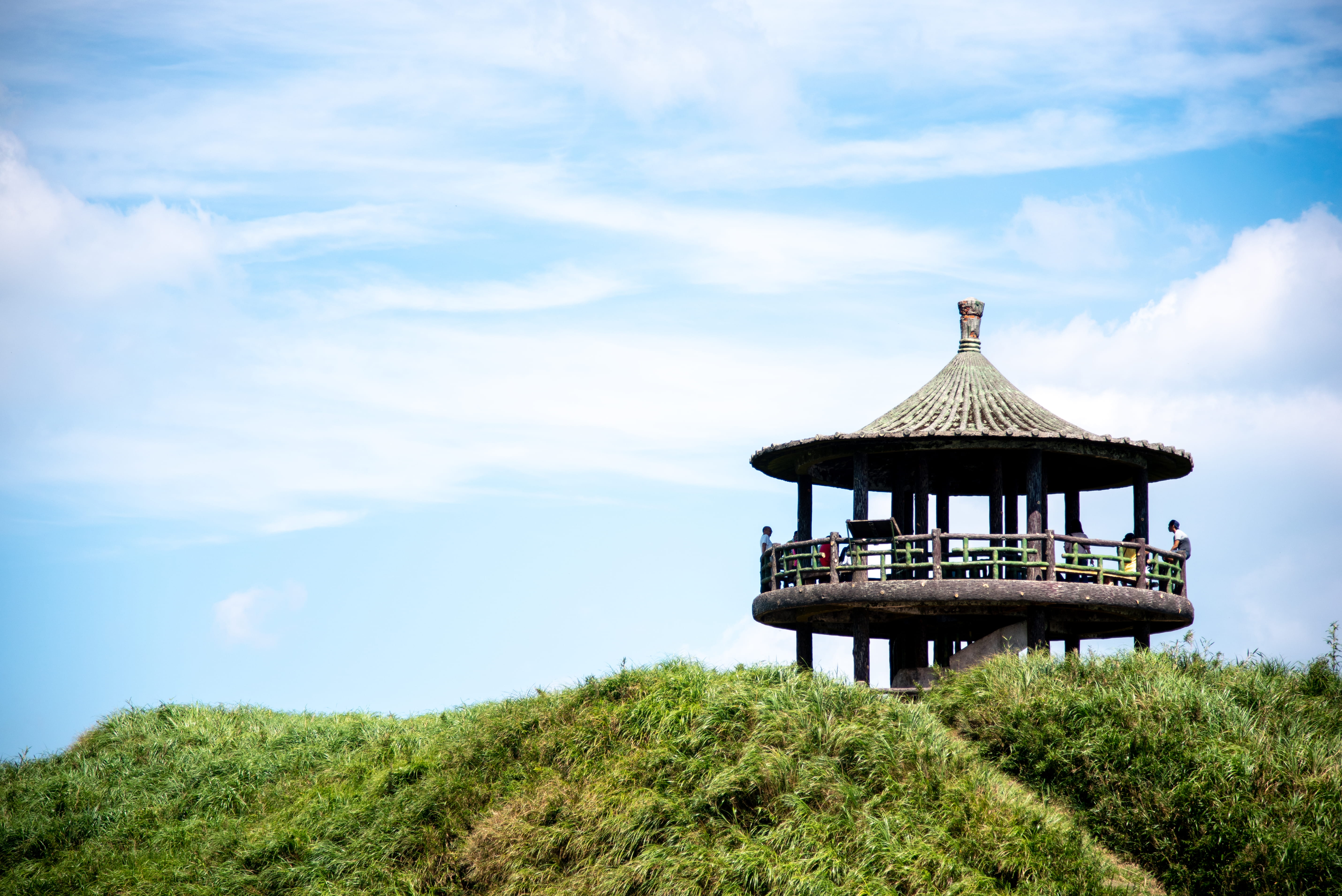 scenics - nature, architecture, yangmingshan national park, tranquil scene, day, land, nature, gazebo, cloud - sky, non-urban scene, taiwan, 5K, plant, HD Wallpaper