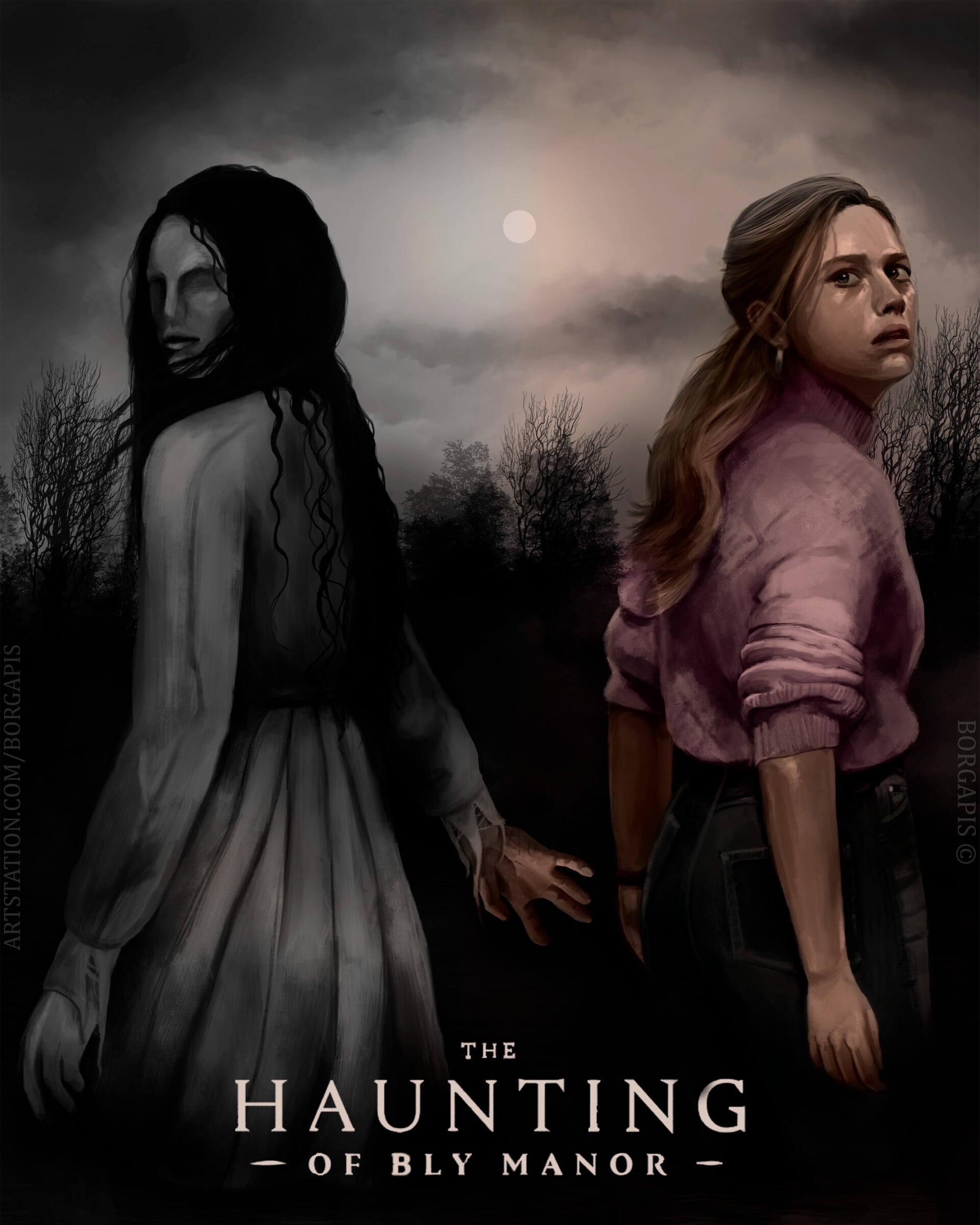 TV, TV Series, Netflix, digital art, 1080P, portrait display, fan art, Netflix TV Series, Lyvia Borges, The Haunting of Bly Manor, digital painting, Victoria Pedretti, Phone HD Wallpaper