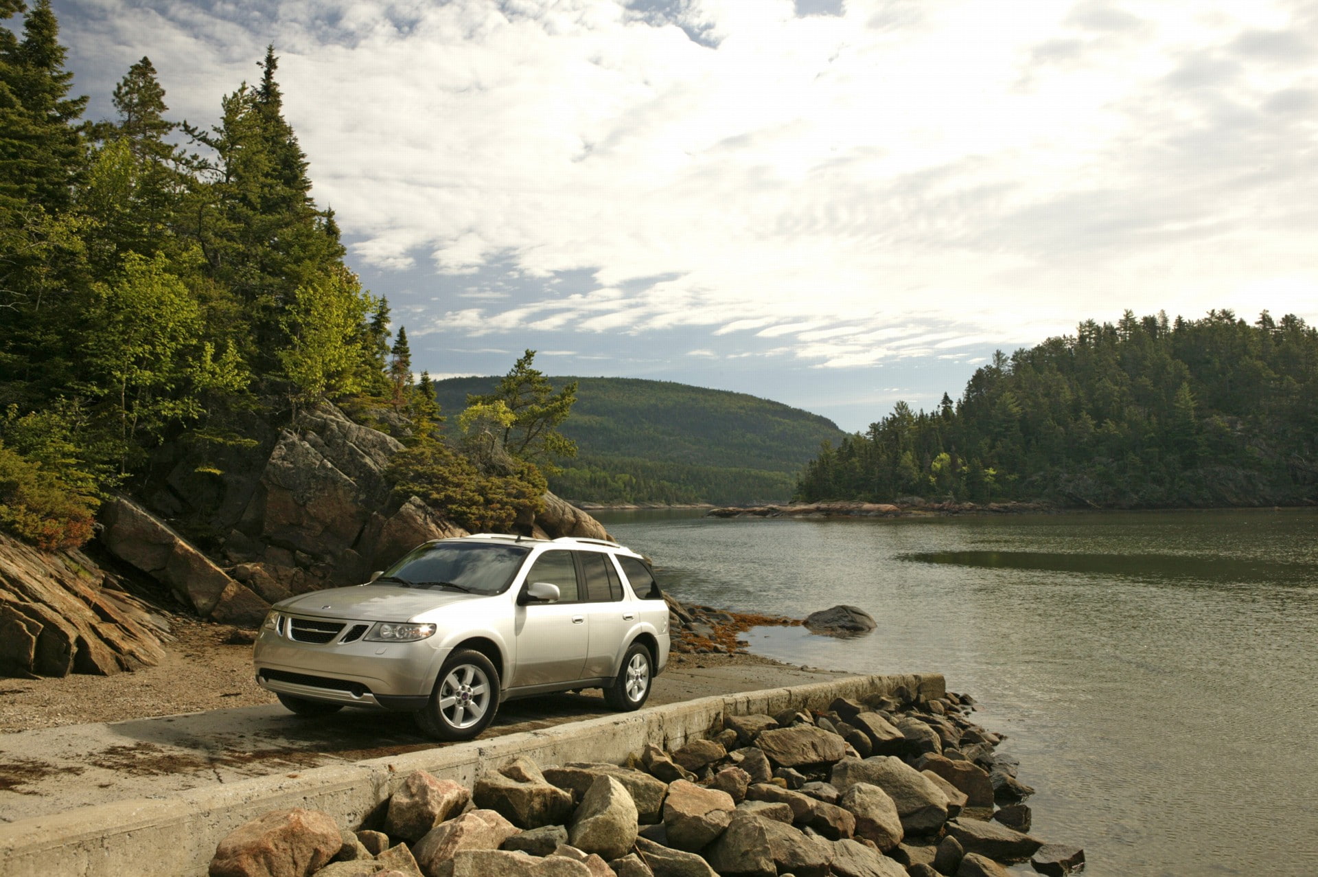 scenics - nature, car, tree, outdoors, water, transportation, mode of transportation, sky, plant, motor vehicle, no people, manu, tranquility, land vehicle, HD Wallpaper