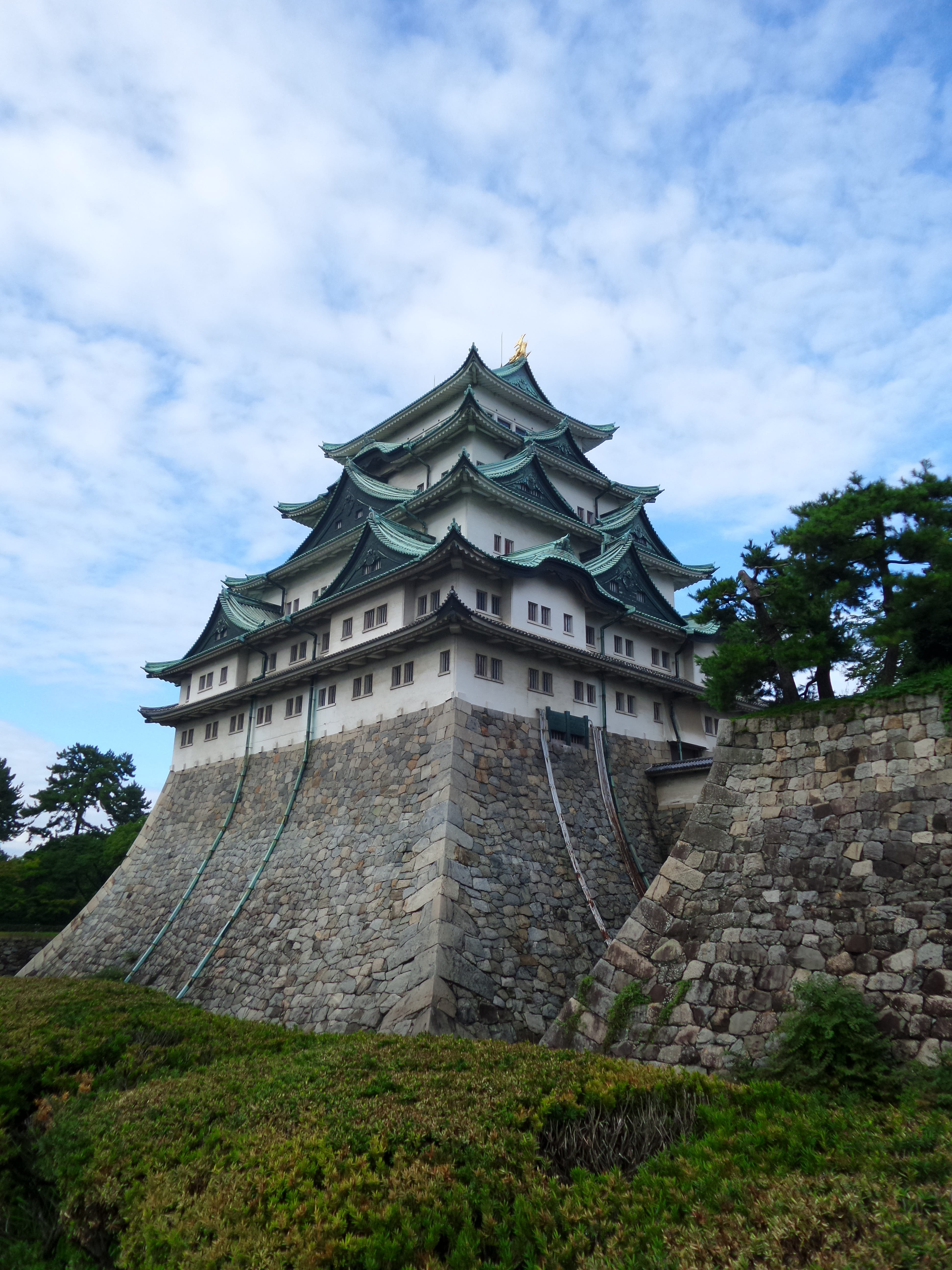 cultures, samurai, outdoors, protection, day, nagoya, fort, old, building Exterior, building, place of worship, sky, nature, Castle, blue, architecture, Phone HD Wallpaper