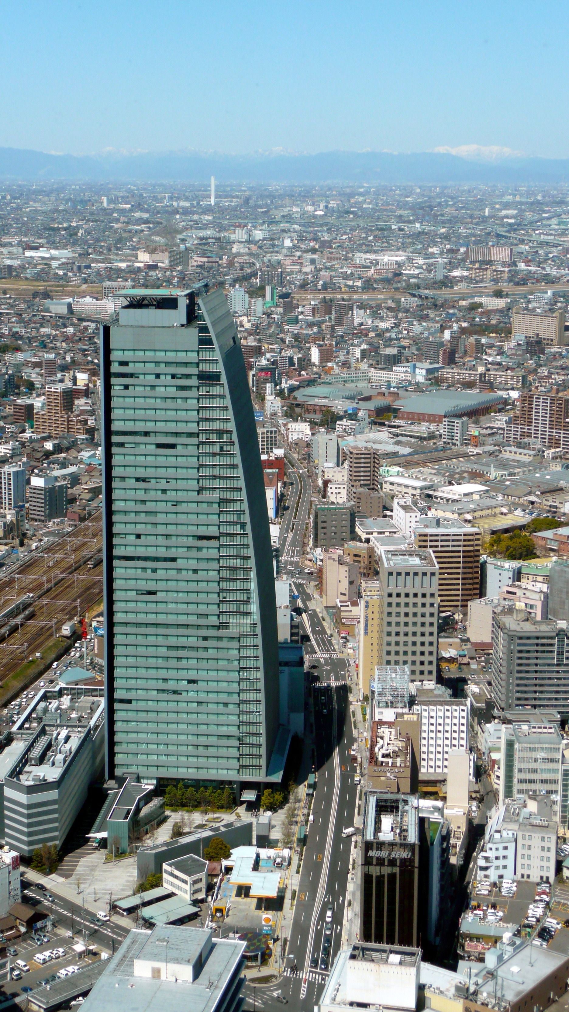 cityscape, office building exterior, high angle view, japan, office, sky, outside, city, buildings, nagoya, settlement, day, modern, city life, skyscraper, Phone HD Wallpaper