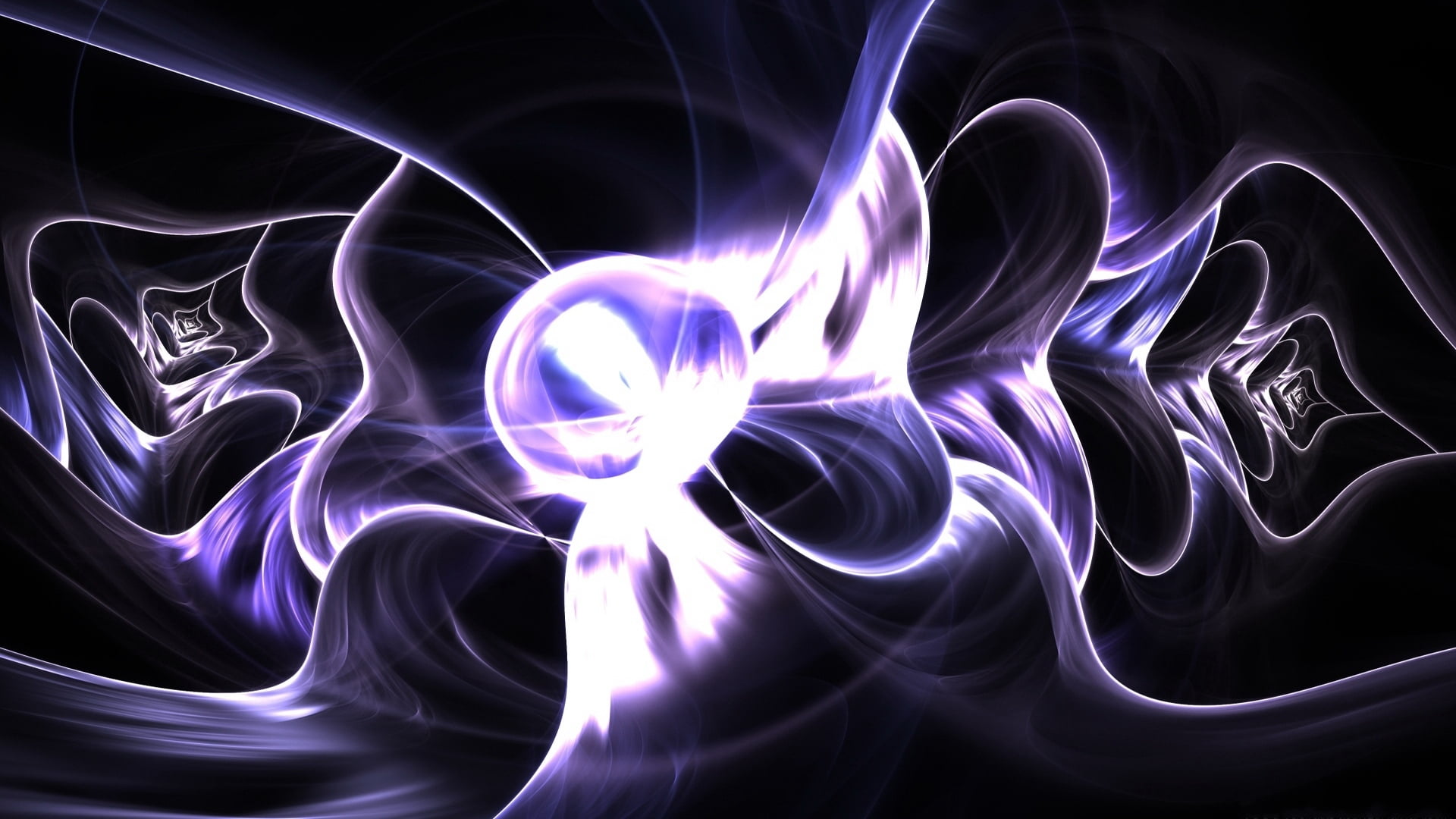 illuminated, art and craft, wave pattern, 1080P, long exposure, indoors, abstract, backgrounds, purple, dazzling, night, pattern, full frame, light, black background, HD Wallpaper