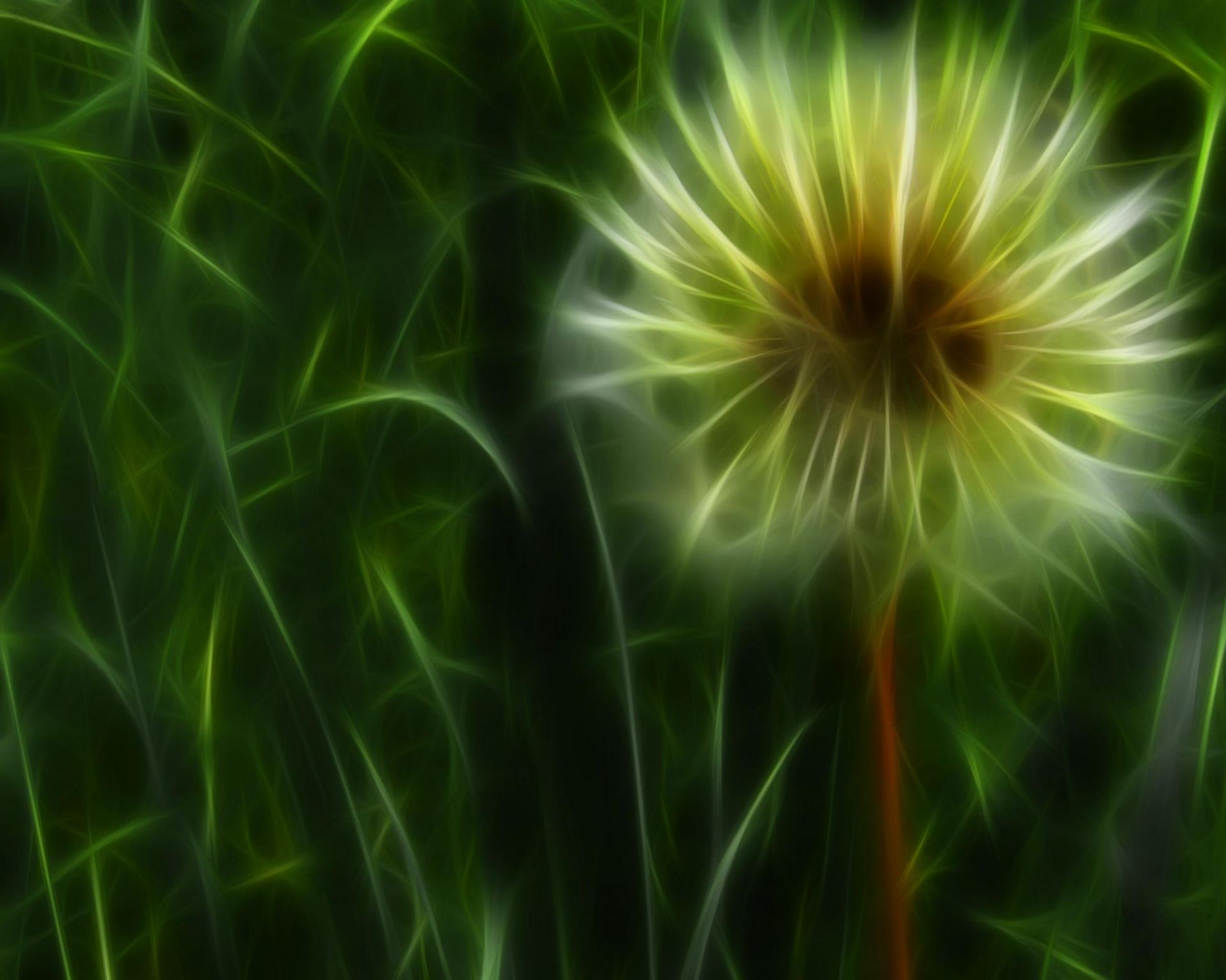 splendor, petals, glow, spark, dazzling, pollen, green, pretty, beautiful, abstract, 2K, lovely, artistic, HD Wallpaper