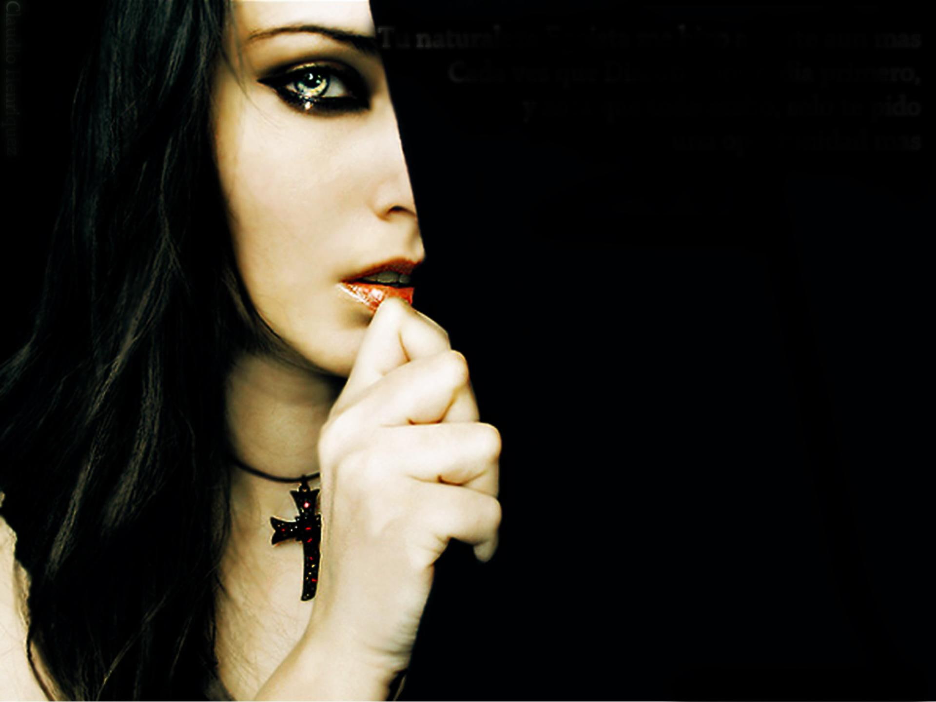 s, favorite, girl, pendant, pretty, necklace, cross, sweet, 3d and abstract, picture, black, women, 1080P, tear, HD Wallpaper