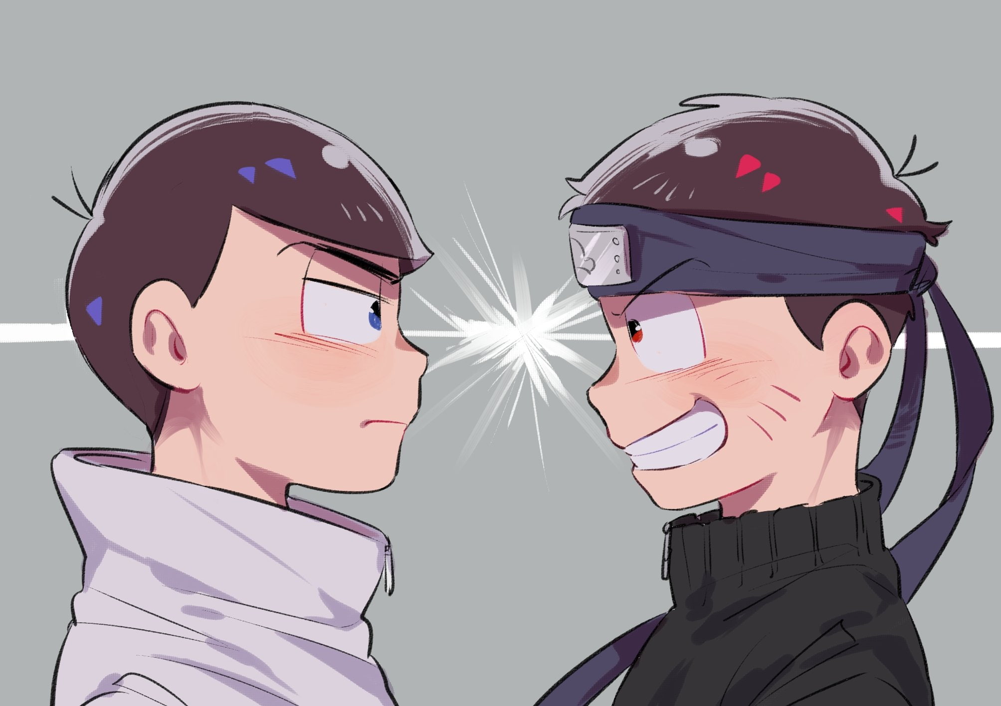 naruto, karamatsu, matsuno, face, 1080P, uzumaki, osomatsu, osomatsu-kun, HD Wallpaper