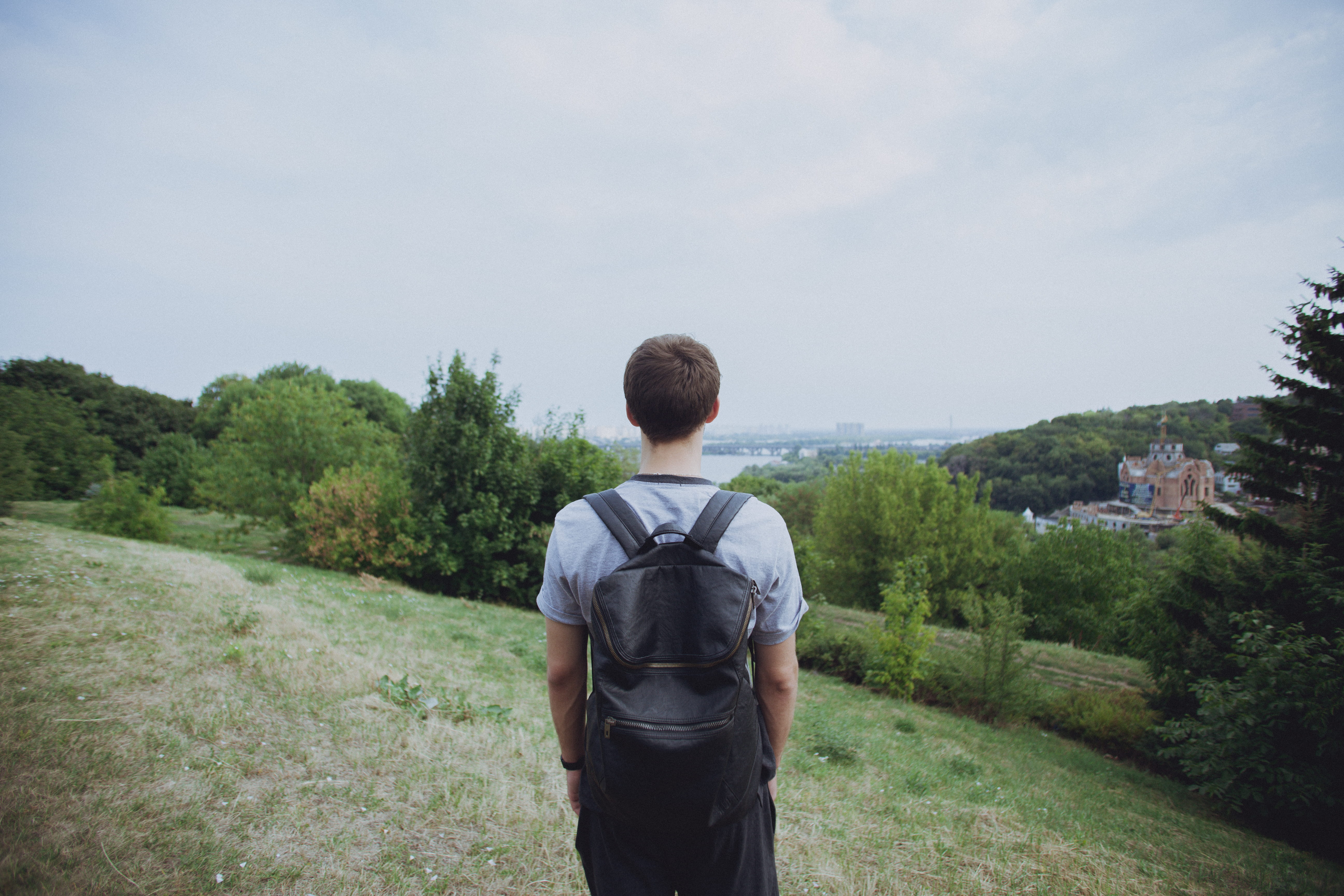 киев, casual clothing, waist up, sky, bridge, nature, leisure activity, real people, green color, panorama, land, town, day, three quarter length, plant, HD Wallpaper