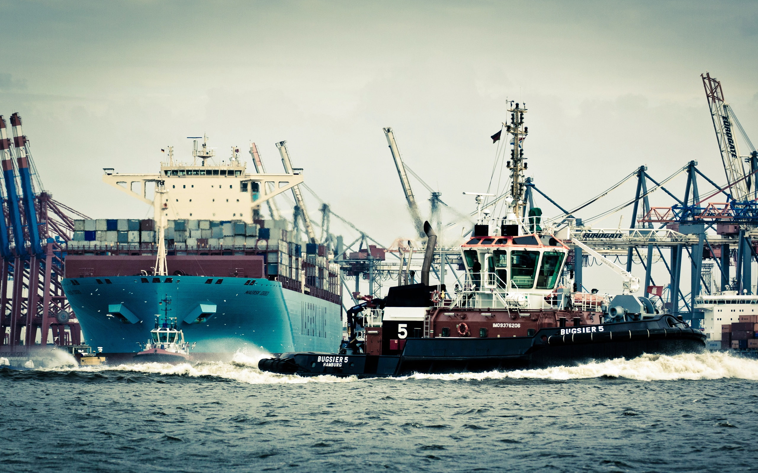 2K, Port, Hamburg, Sea, Ship, Germany, HD Wallpaper