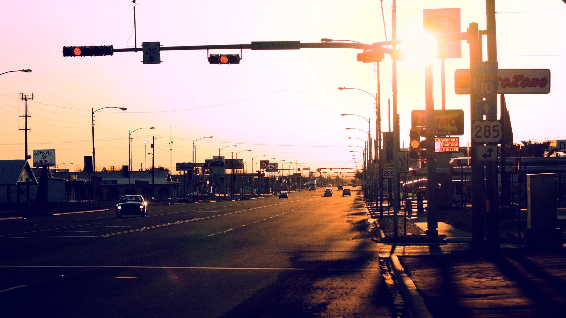 photography, sunshine, 1080P, road, HD Wallpaper
