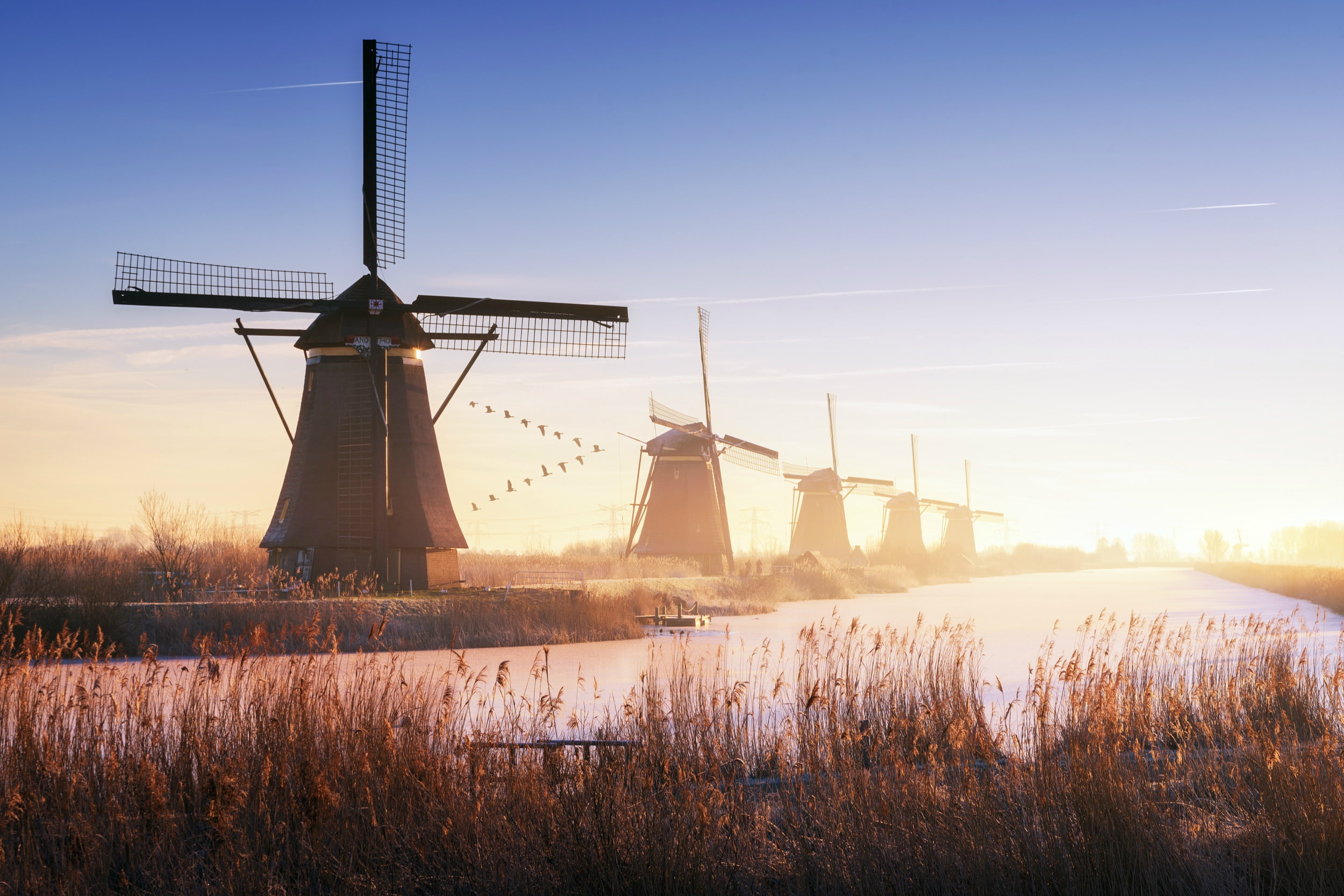 mill, Netherlands, Kinderdijk, 1080P, Holland, HD Wallpaper