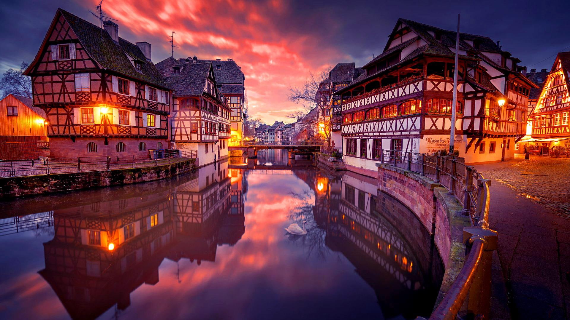 strasbourg, 1080P, lorraine, france, alsace, city, HD Wallpaper