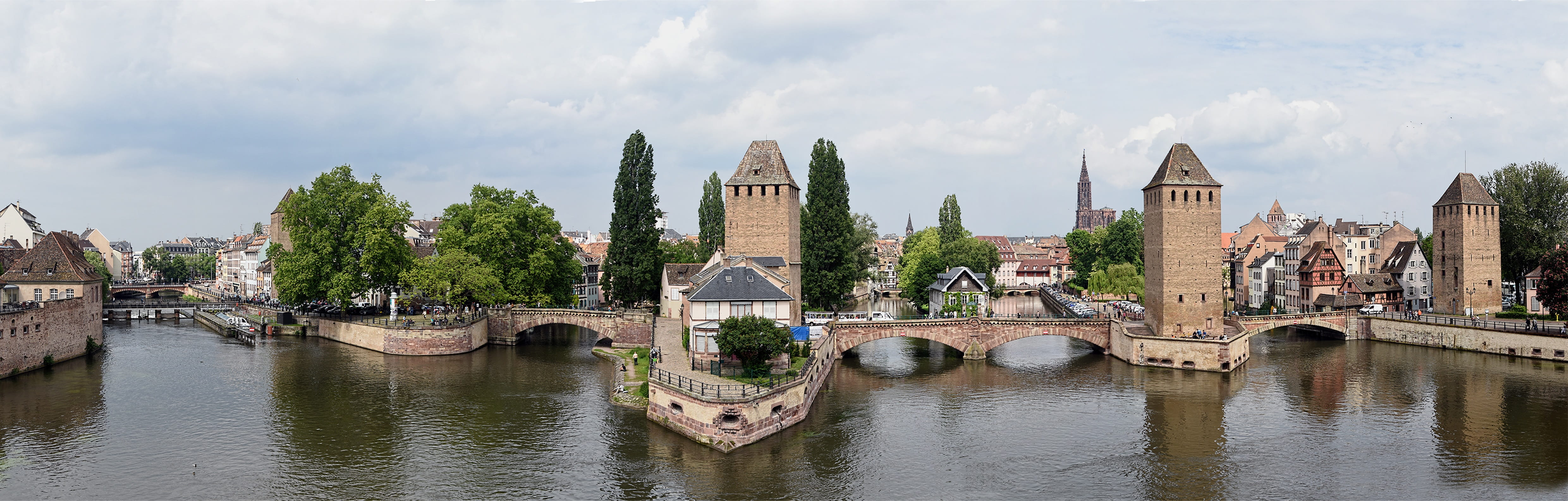nature, bridge - man made structure, arch bridge, cityscape, the past, brown, architecture, travel destinations, bridge, France, built structure, city, HD Wallpaper