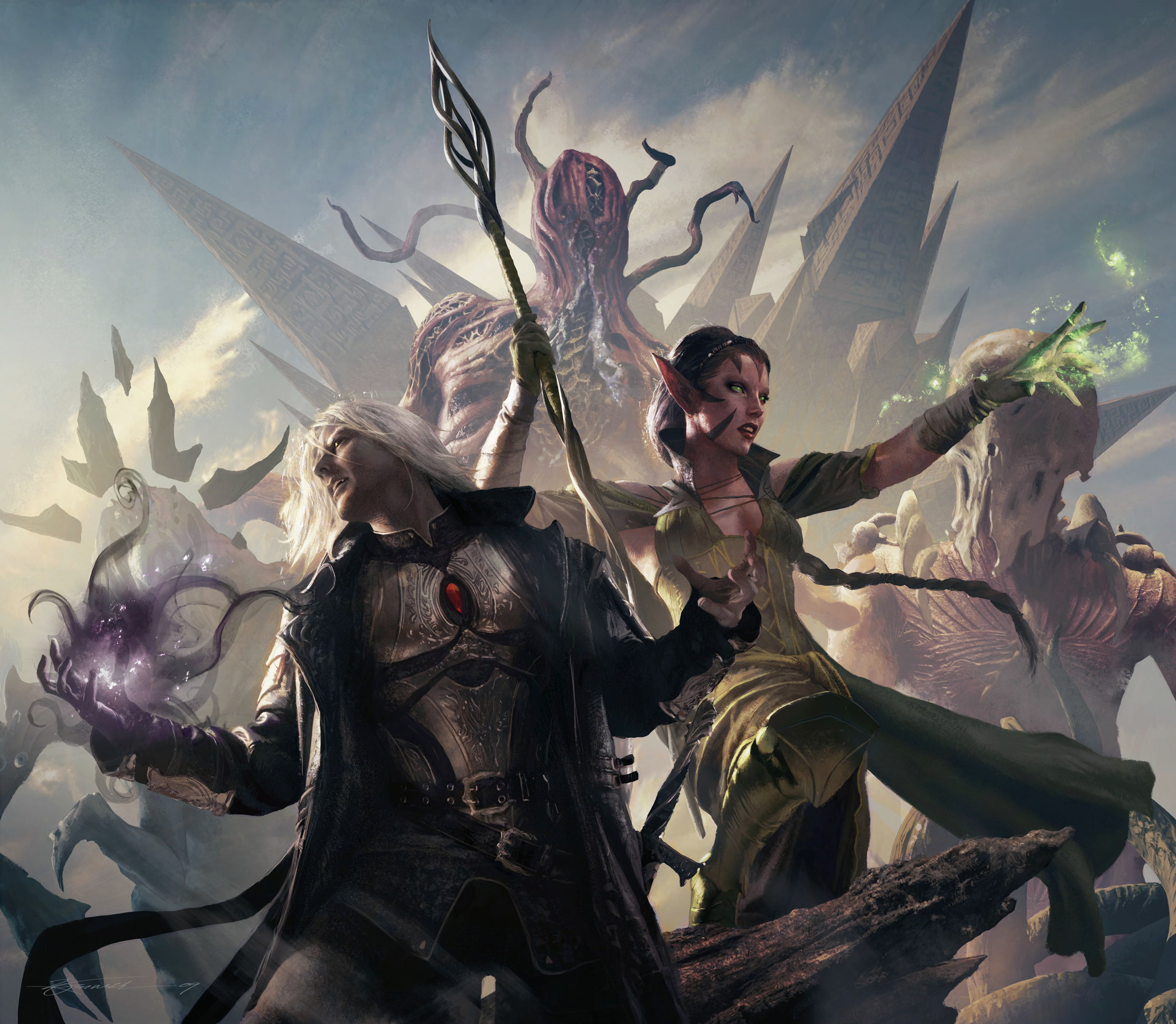2K, Magic: The Gathering, Gamer, Fantasy Men, fantasy girl, fantasy art, HD Wallpaper