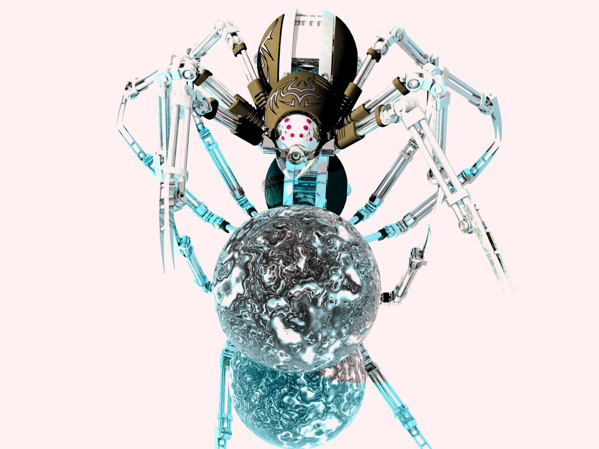 animals, robot, spidey, 1080P, scifi, spider, white, HD Wallpaper