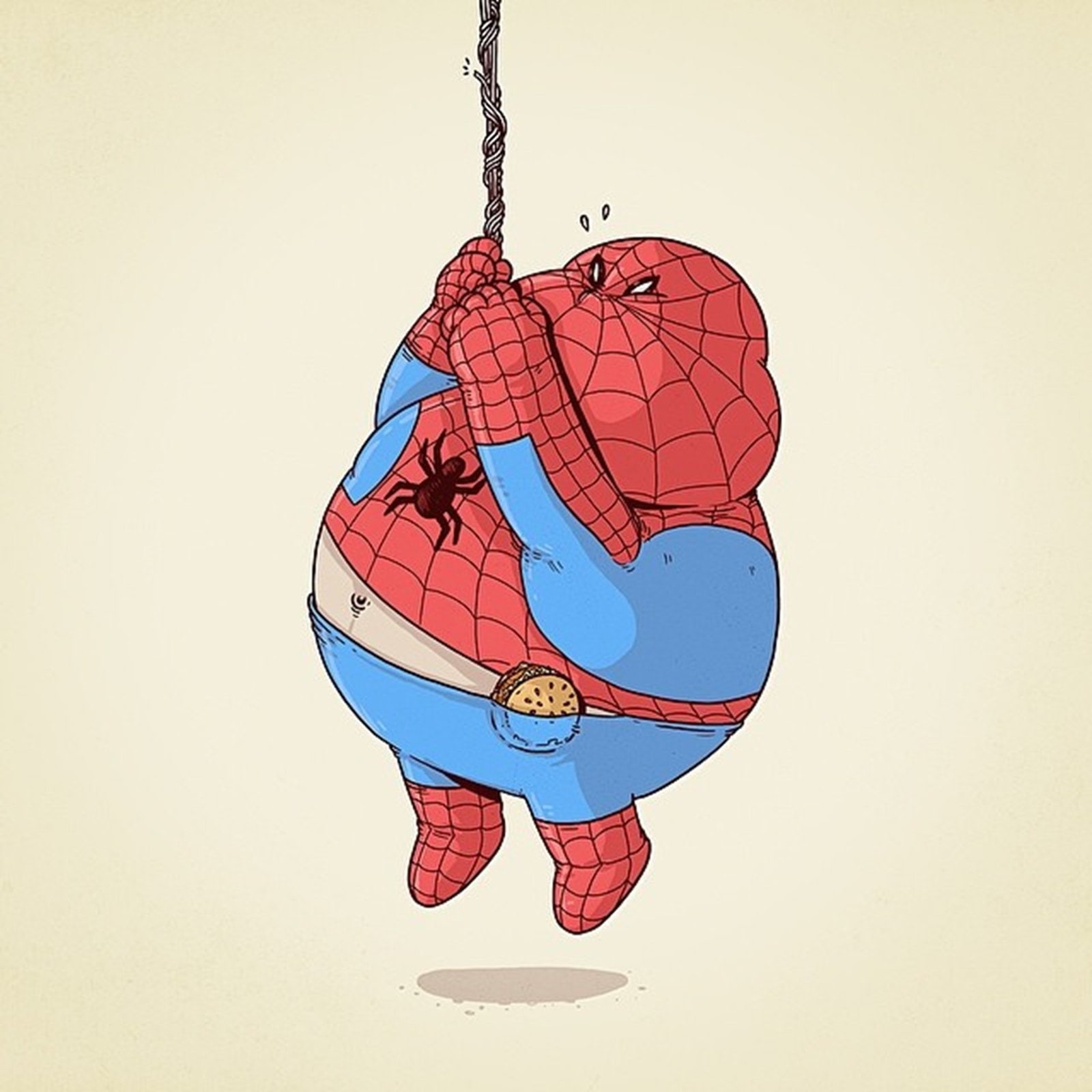 cartoon, spiderman, marvel, 720P, movie, fat, comics, Phone HD Wallpaper