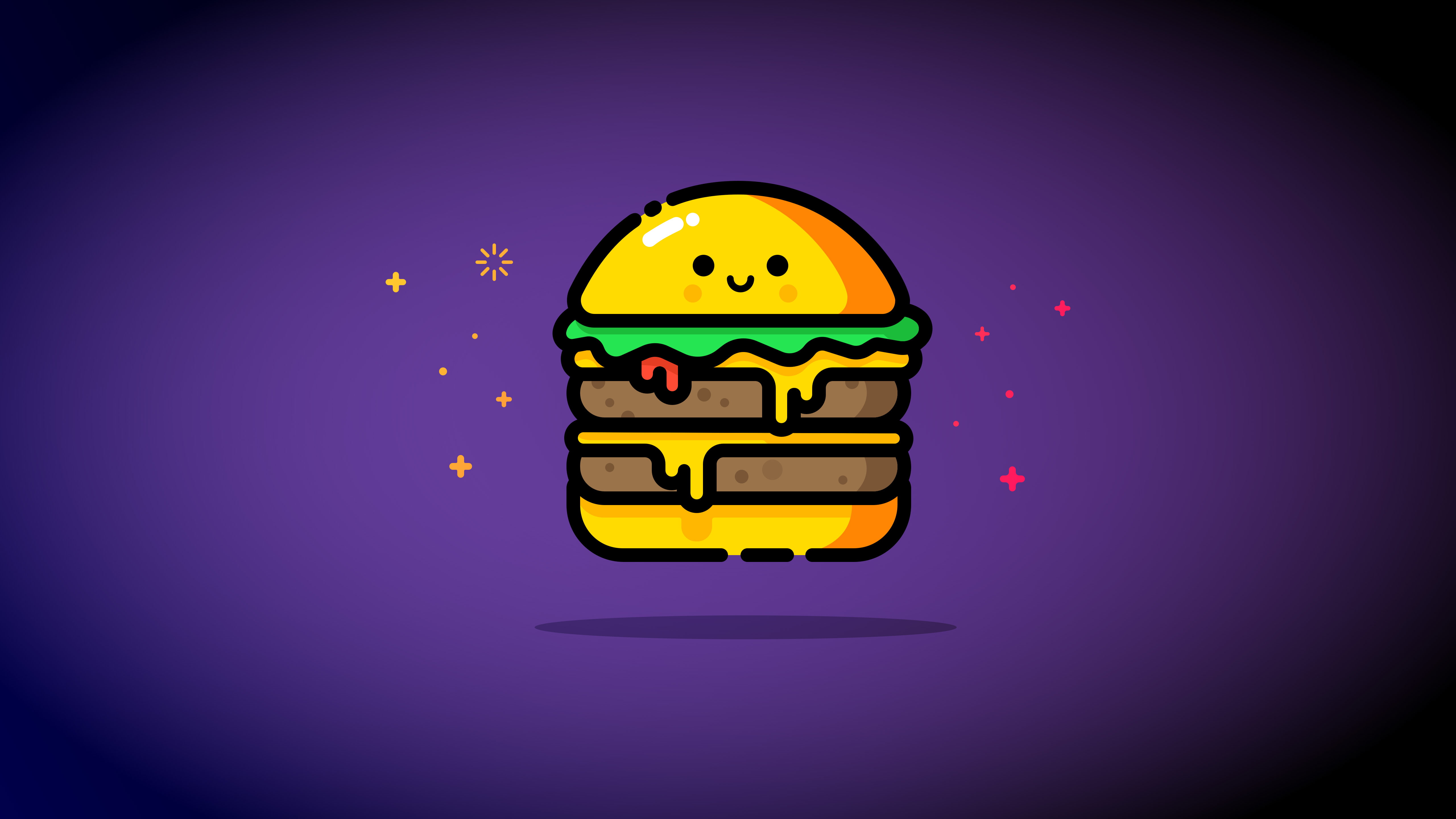 burger, 5K, minimalism, deviantart, 5k, hd, minimalist, 4k, HD Wallpaper