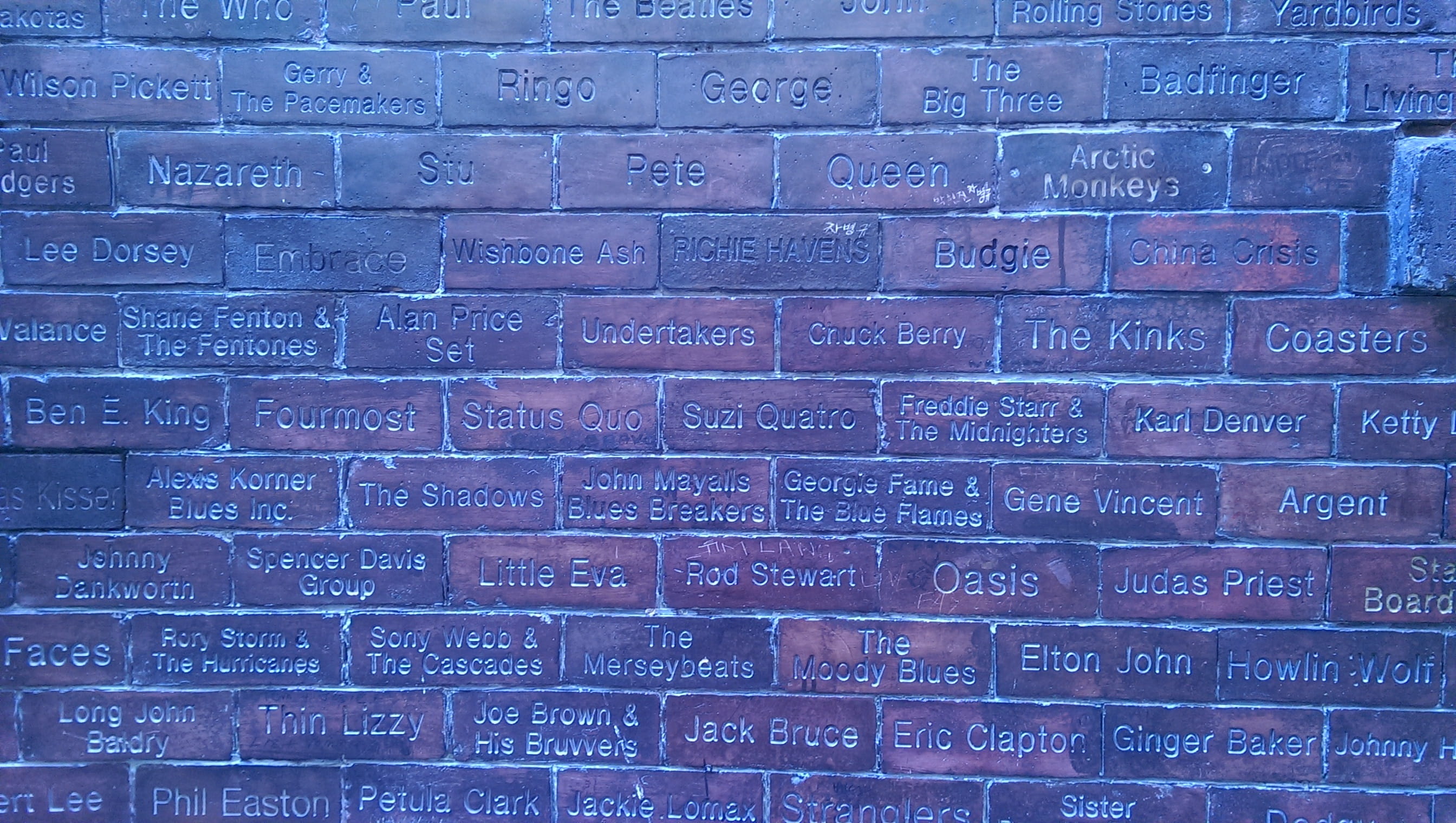 abundance, no people, surface, background, artist, british, architecture, brick, words, indoors, wall - building feature, day, liverpool, texture, bricks, HD Wallpaper