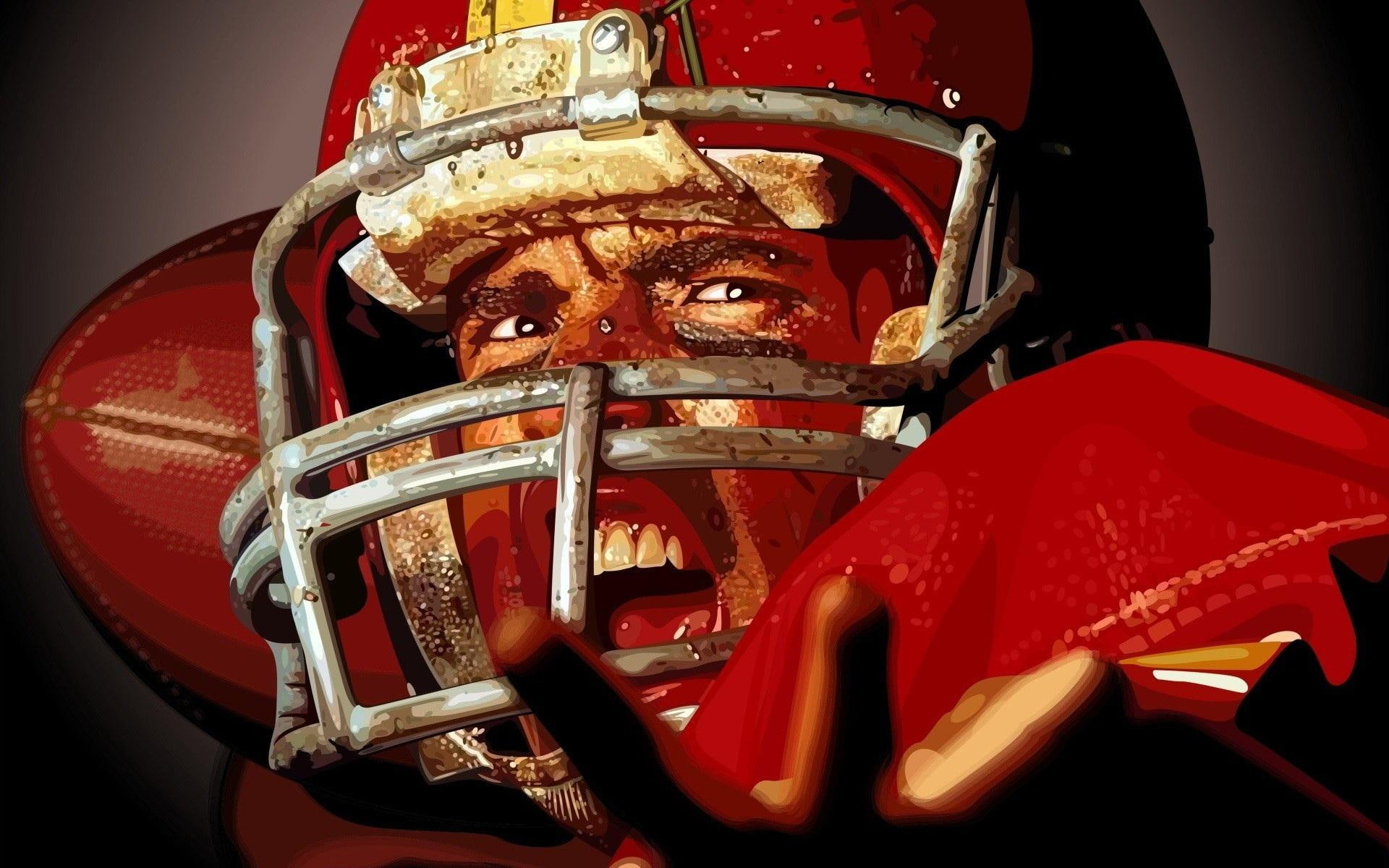 sportsman, football, 1080P, rugby, vector, helmet, HD Wallpaper