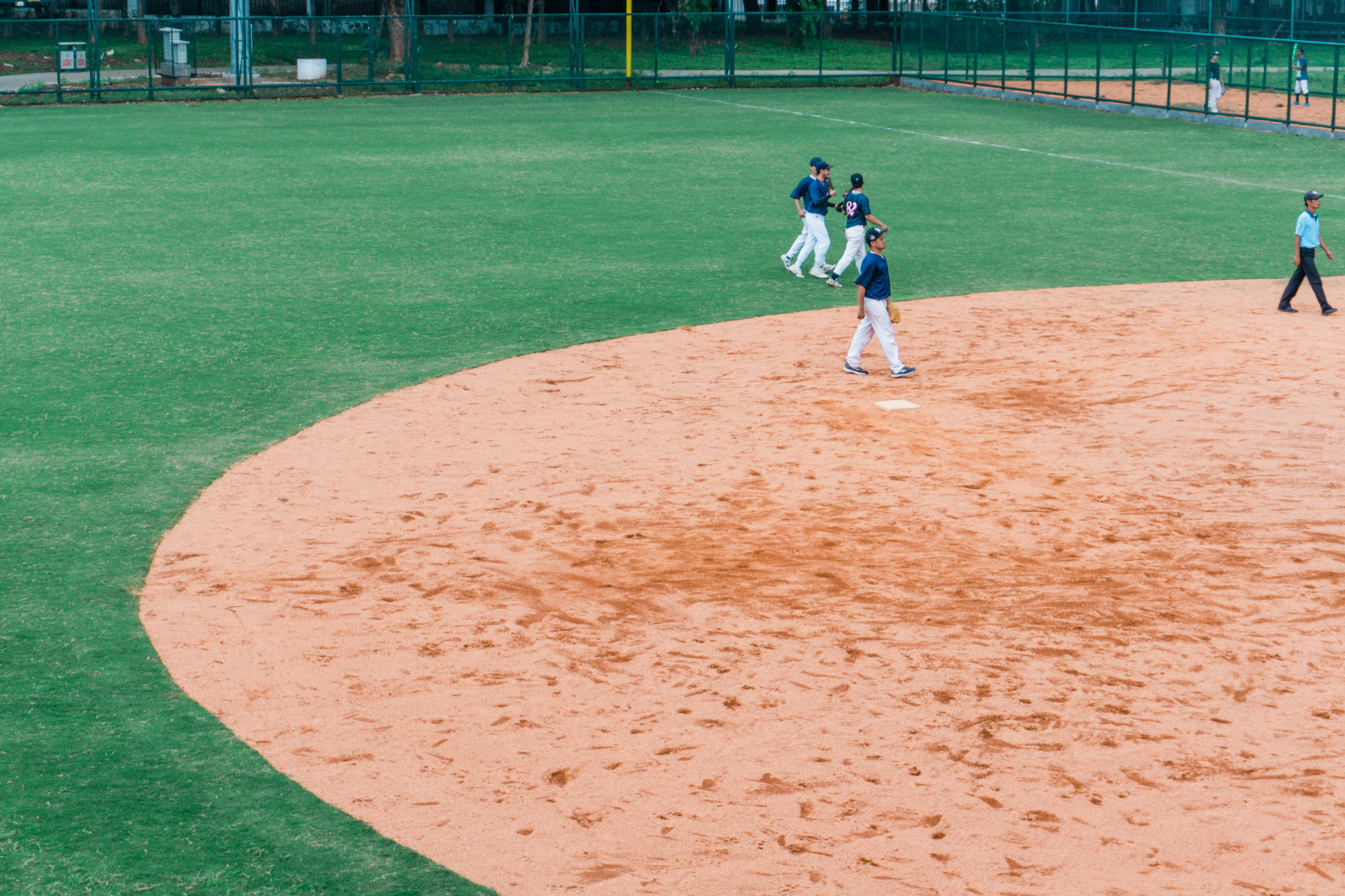 team, baseball player, full length, baseball - sport, building, stadium, sports clothing, field, baseball uniform, child, arena, 5K, baseball team, grass, HD Wallpaper