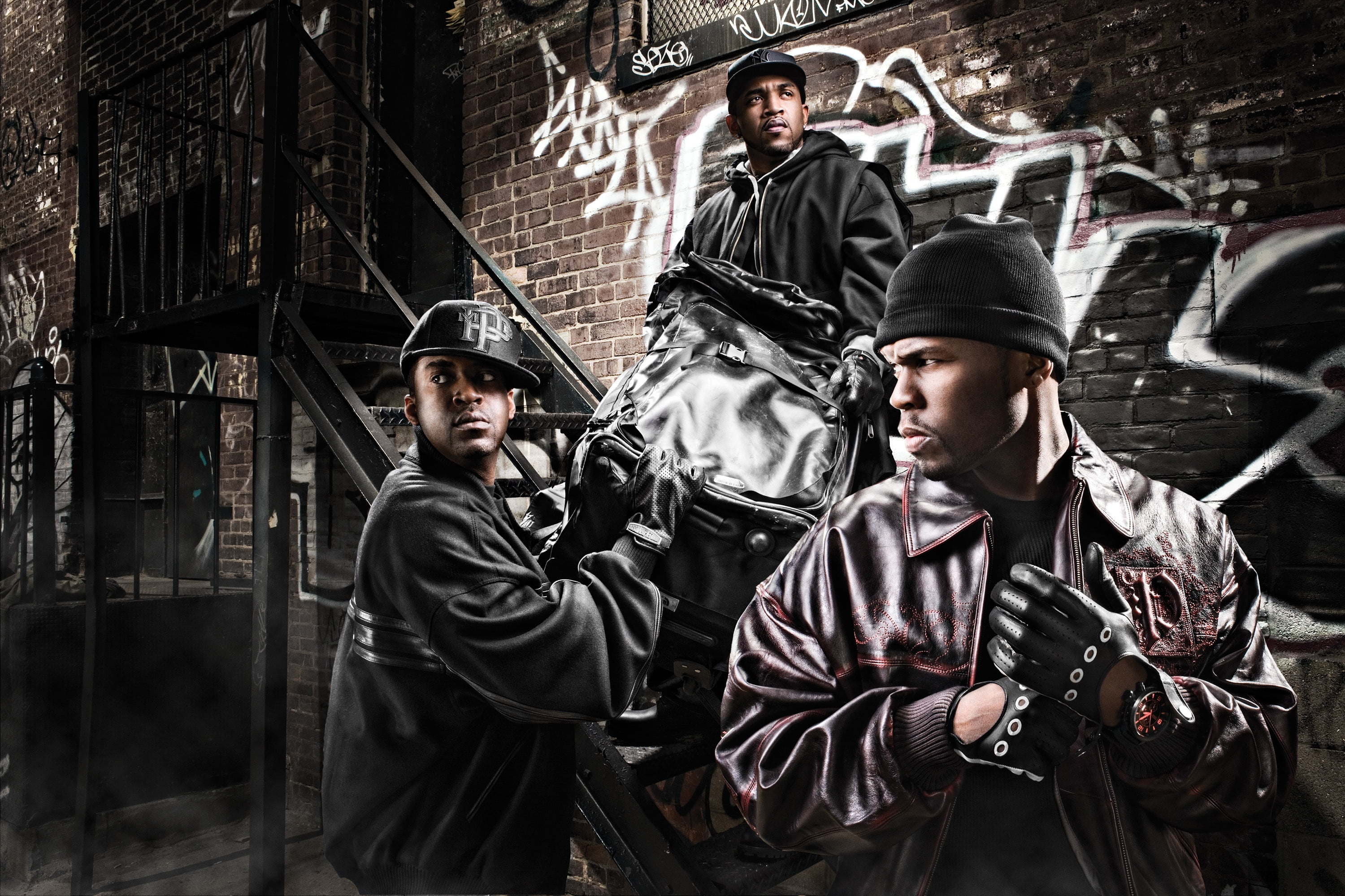 uniform, males, unit, men, three quarter length, young adult, real people, two people, armed Forces, 2K, police Force, serious, clothing, G-unit, Lloyd Banks, HD Wallpaper
