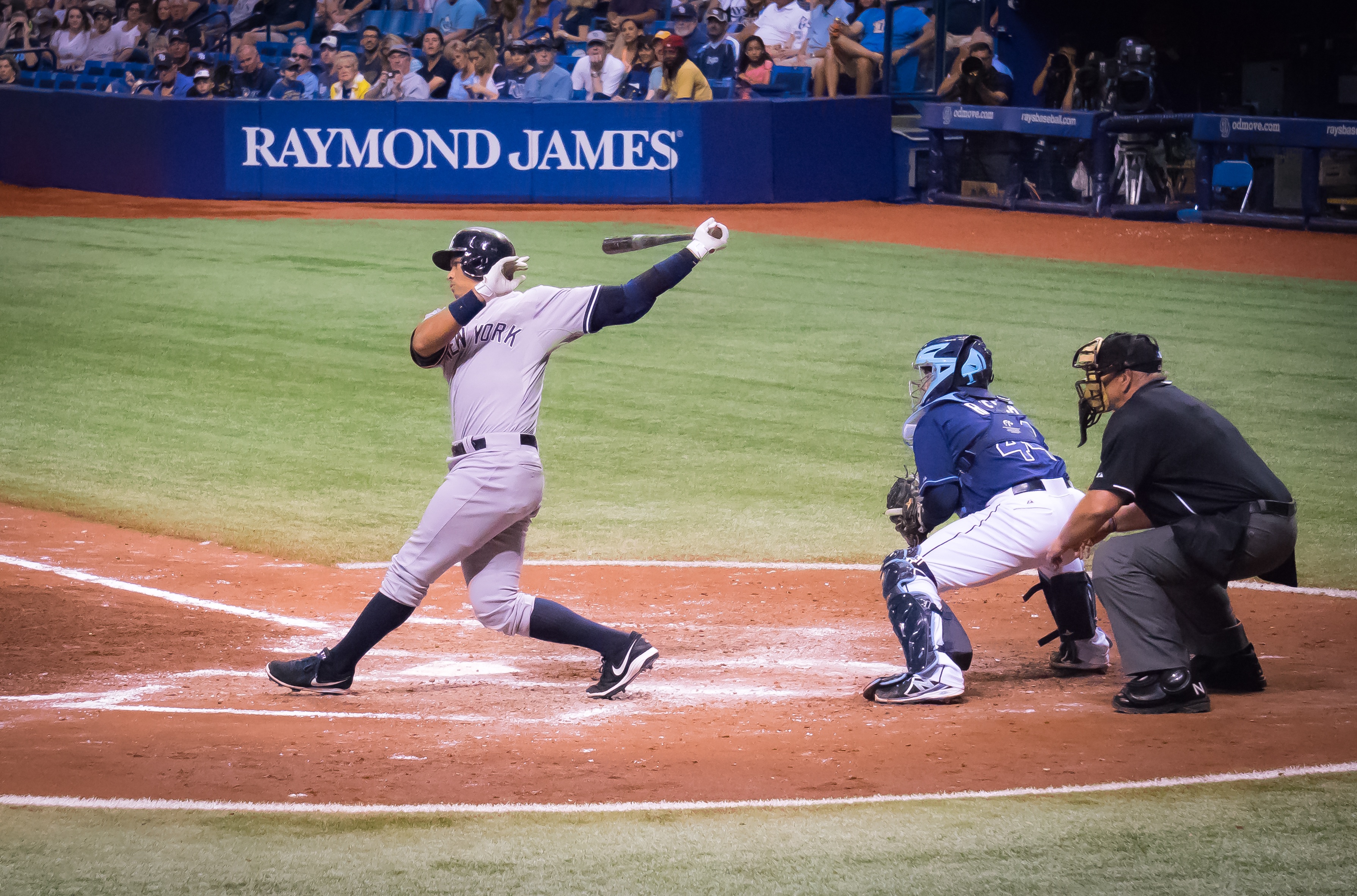 competition, crowd, alex rodriguez, people, baseball uniform, match - sport, baseball, standing, swinging bat, pastime, umpire game, tampa rays stadium, HD Wallpaper
