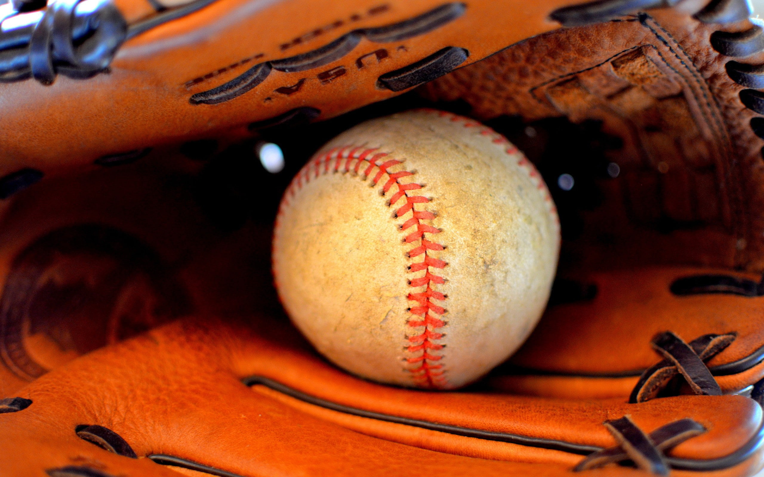 ball, white, glove, 2K, sport, baseball, HD Wallpaper