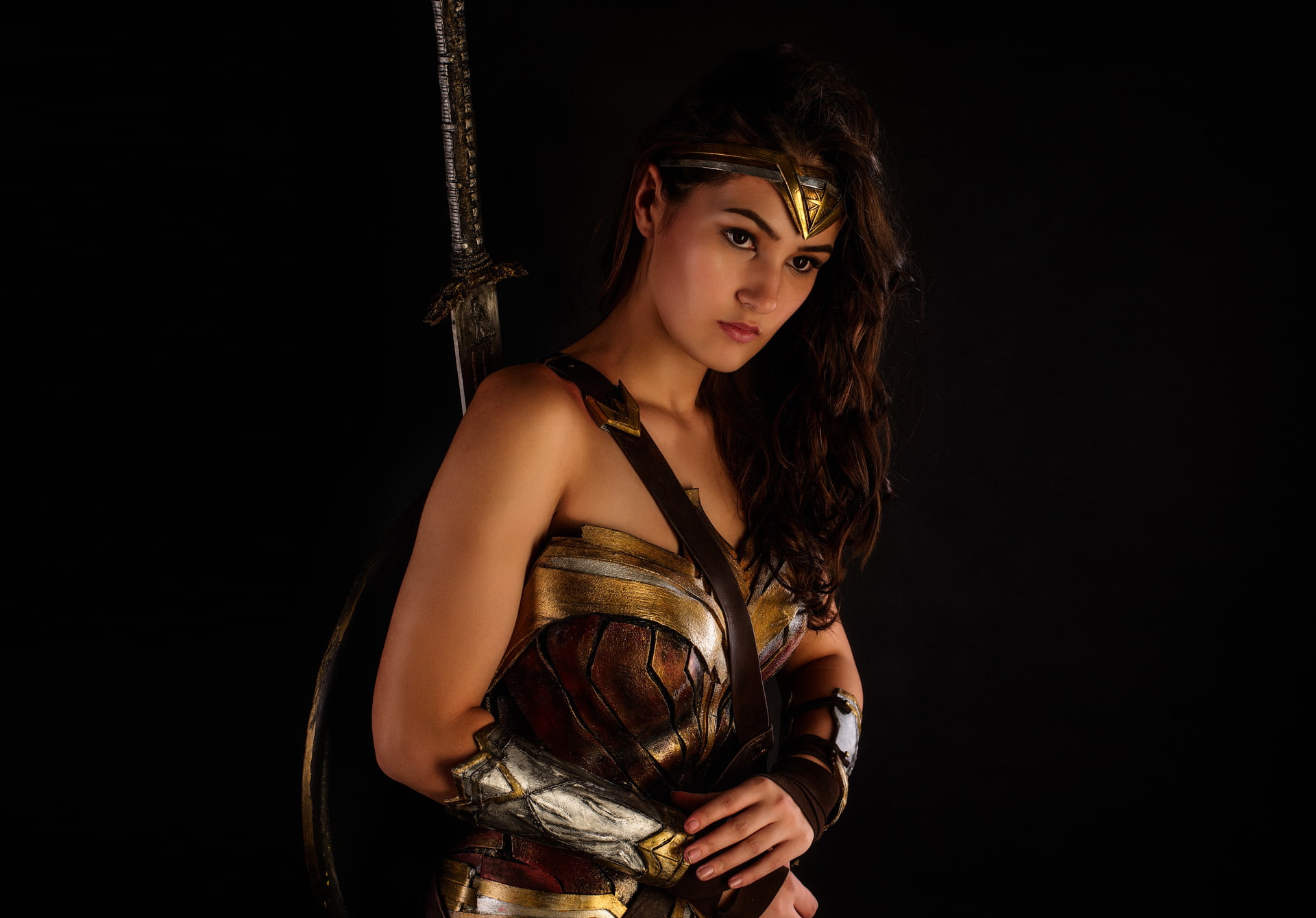 1080P, hd, wonder woman, superheroes, movies, cosplay, HD Wallpaper