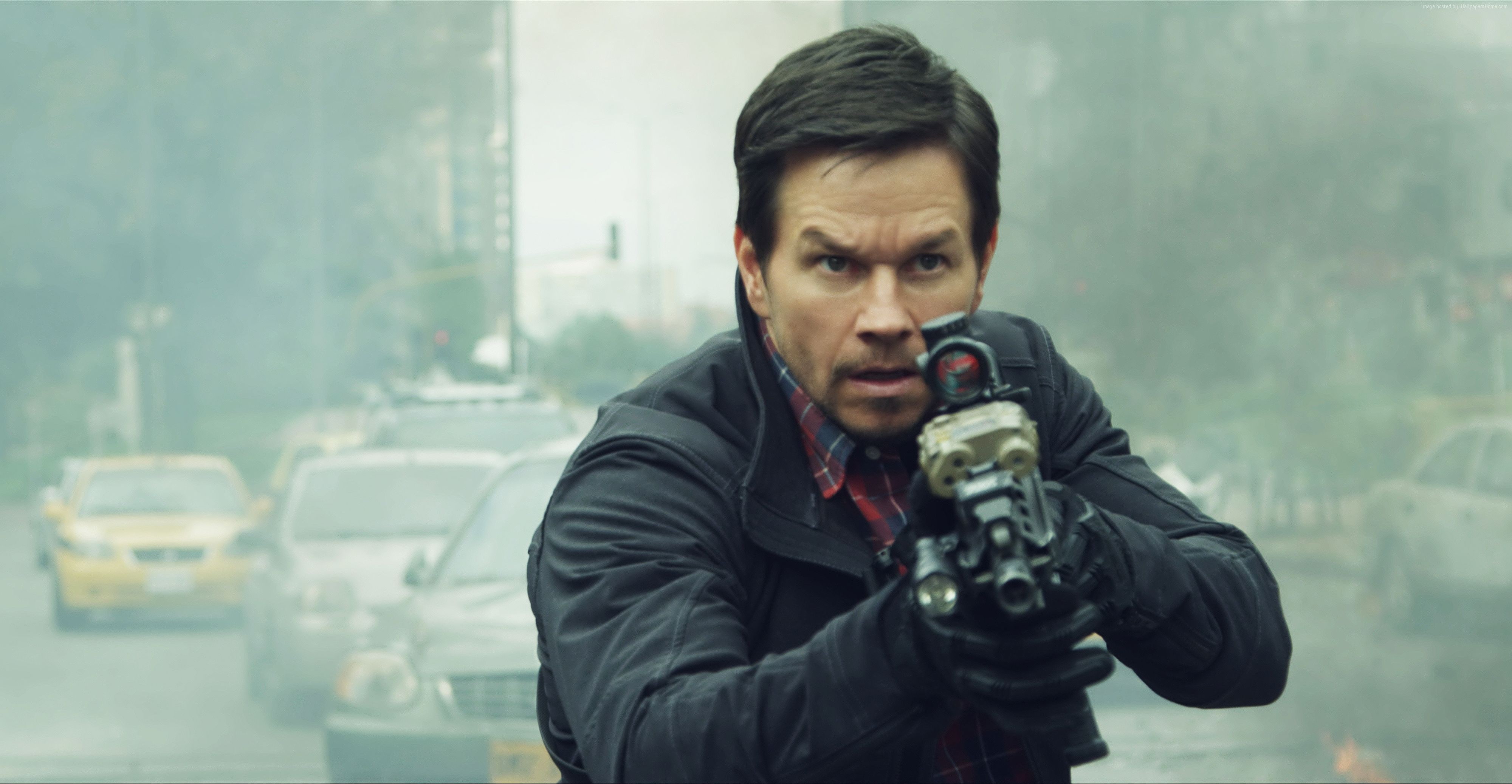 day, camera - photographic equipment, holding, Mile 22, uniform, Mark Wahlberg, adult, clothing, front view, waist up, technology, young adult, one person, HD Wallpaper