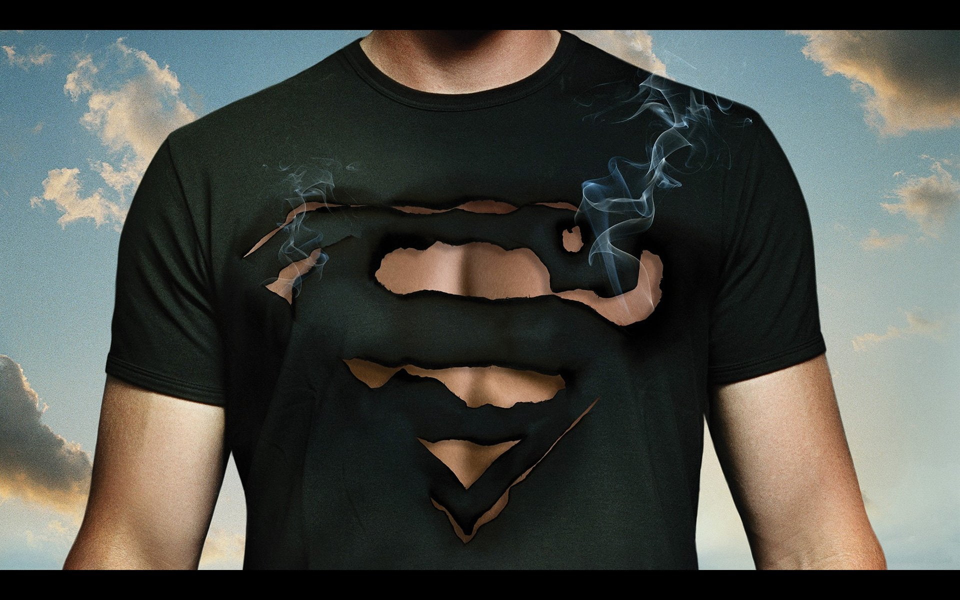 human body part, Smallville, 1080P, emotion, midsection, holding, sky, front view, men, transfer print, auto post production filter, cloud - sky, people, HD Wallpaper