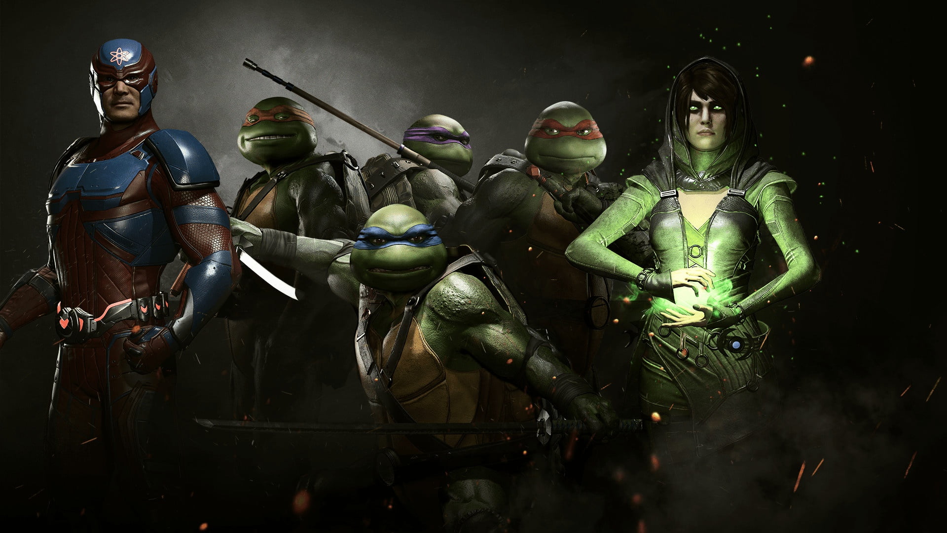 DC Comics, hero, TMNT, game, Injustice 2, Atom, uniform, Enchantress, 1080P, super hero, HD Wallpaper