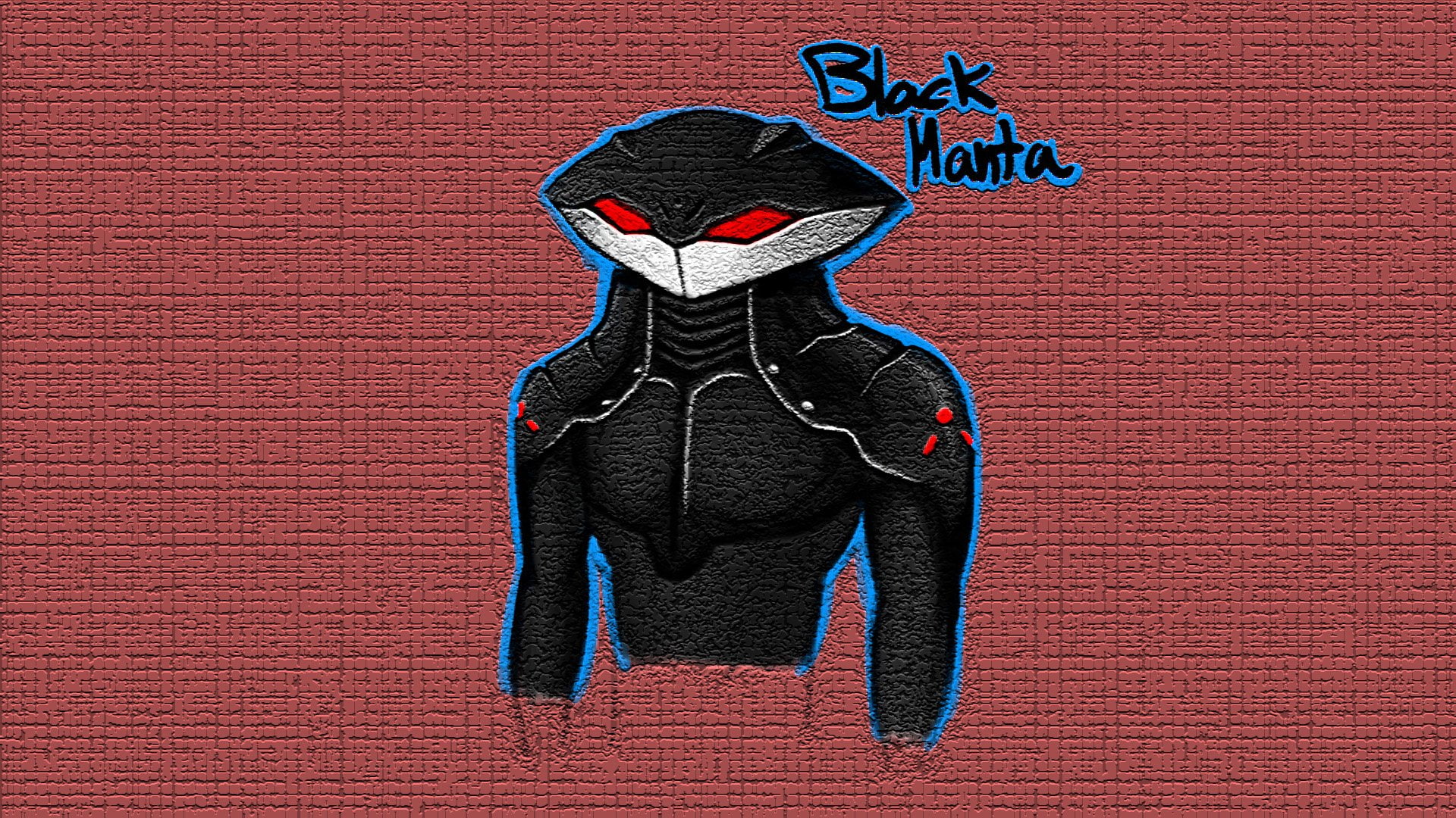 craft, Black Manta, red, textile, sweater, male likeness, no people, wall - building feature, clothing, day, human representation, creativity, wood - material, HD Wallpaper
