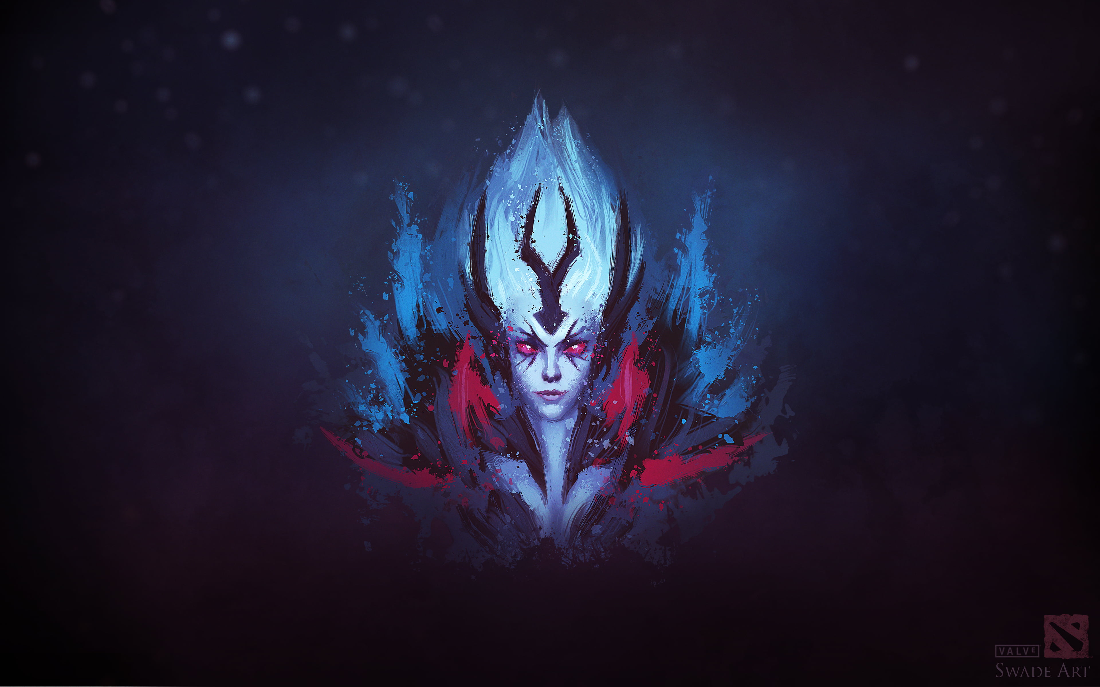 blue, mystery, studio shot, celebration, one animal, black background, backgrounds, spirit, art, Swadeart, dota, Shendelzare, demon, spooky, abstract, decoration, HD Wallpaper