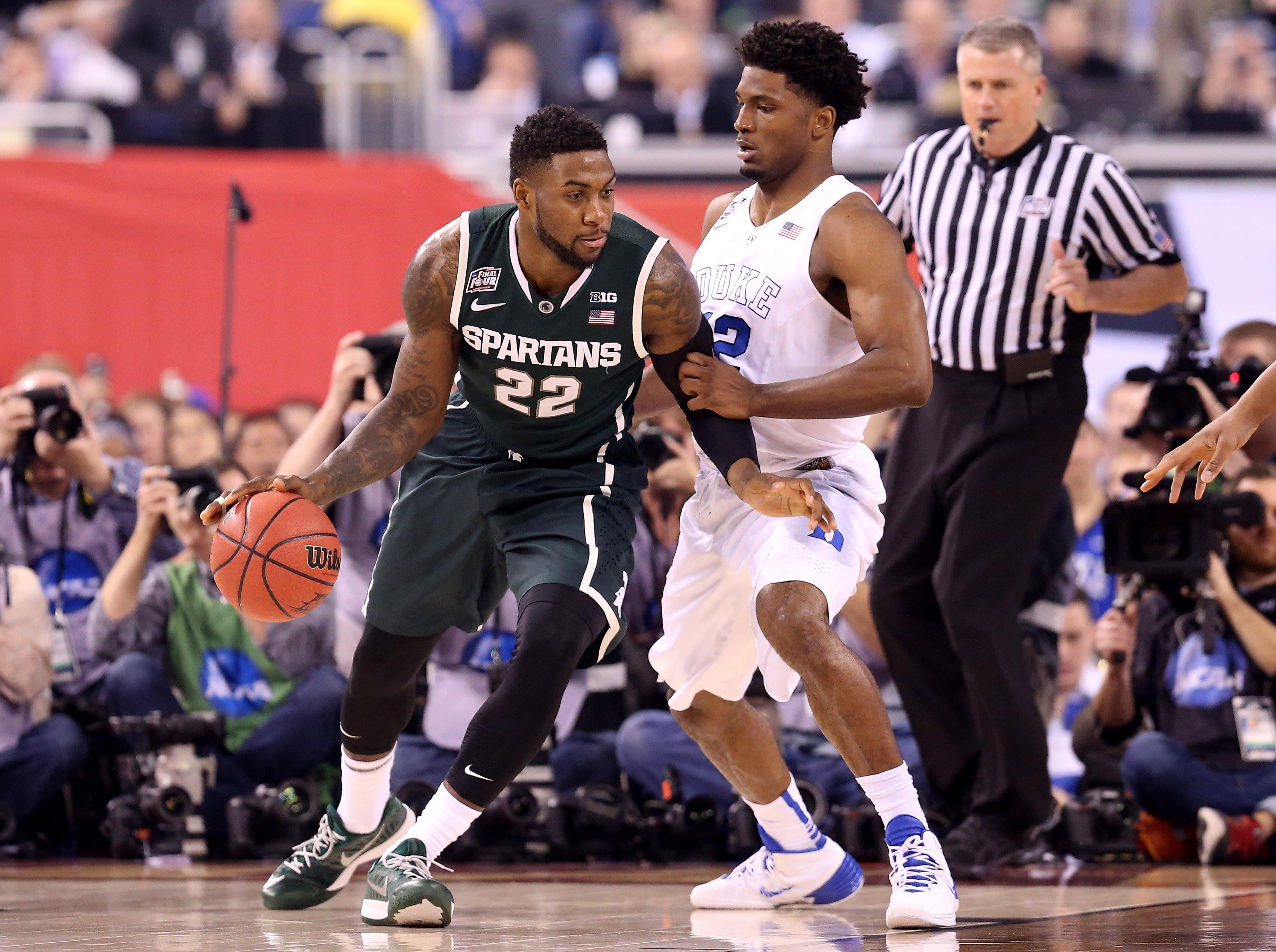 sportsman, duke blue devils, effort, basketball player, incidental people, duke vs michigan state, athlete, young men, 2K, jersey, young adult, basketball uniform, HD Wallpaper