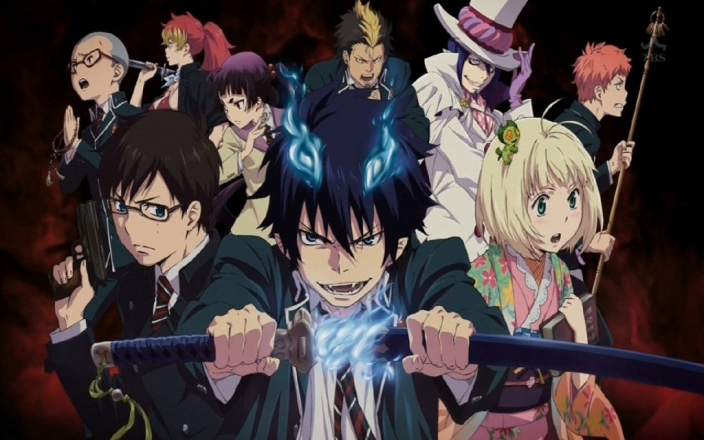 Rin Okumura, Renzo Shima, people, fear, horror, real people, portrait, Shura Kirigakure, lifestyles, Ao No Exorcist, Blue Exorcist, Mephisto Pheles, celebration, HD Wallpaper