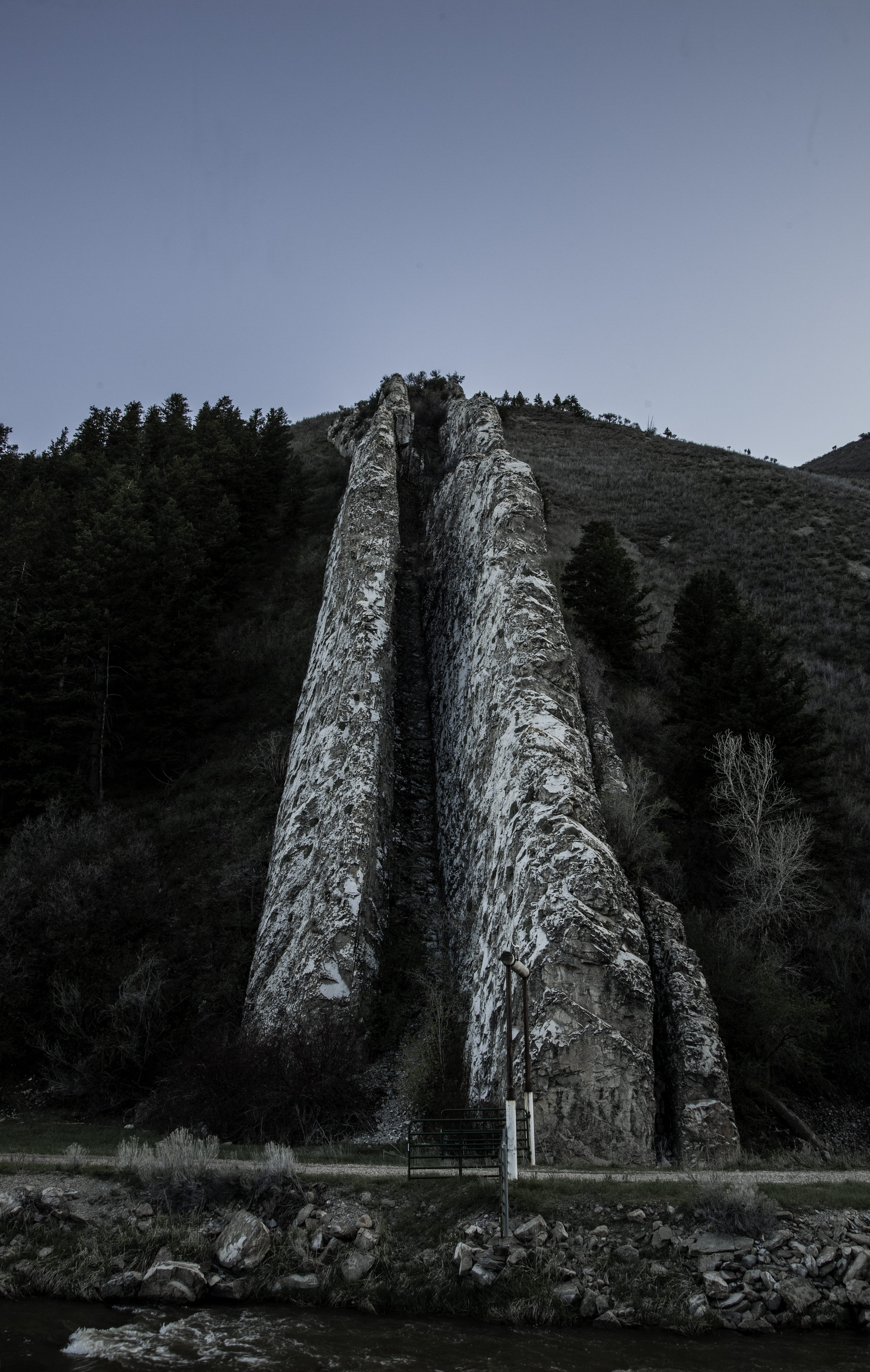 tranquility, tree, land, solid, utah, scenics - nature, clear sky, pine trees, rock, devils slide, water, history, low angle view, plant, abies, beauty in nature, Phone HD Wallpaper