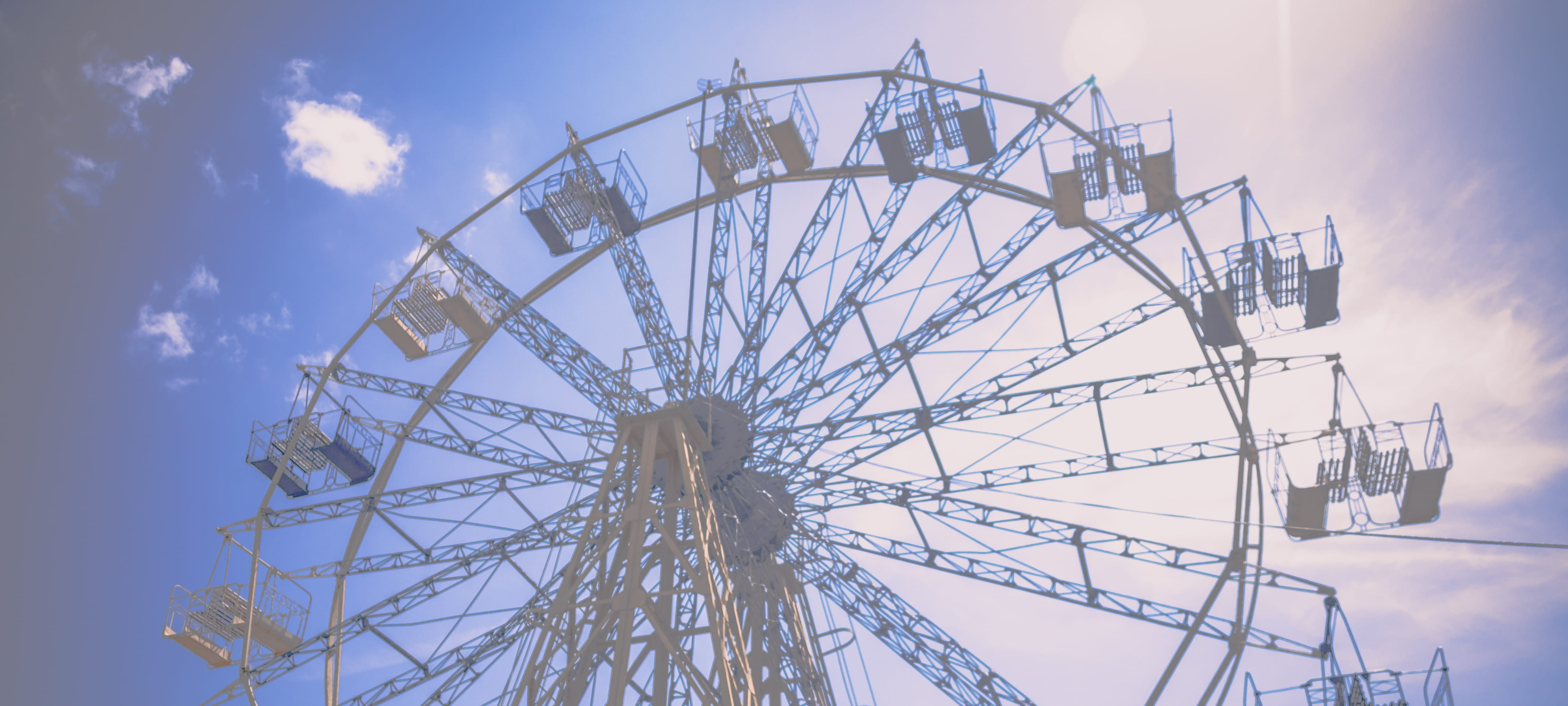 circle, sky, amusement park ride, sunshine, no people, 4K, photography, sunlight, hight, outdoors, steel, wheel devil, blue, nature, leisure activity, HD Wallpaper