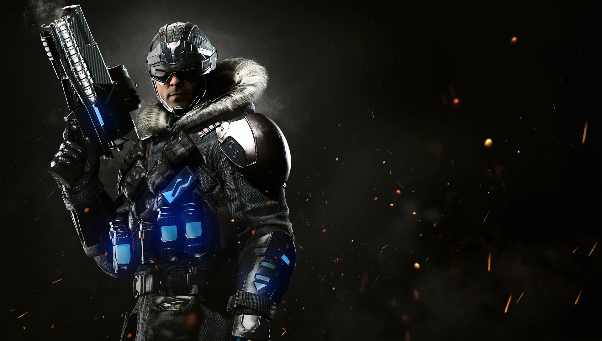 military, clothing, captain cold, standing, special forces, night, protection, 1080P, illuminated, armed forces, men, security, hd, people, holding, government, HD Wallpaper
