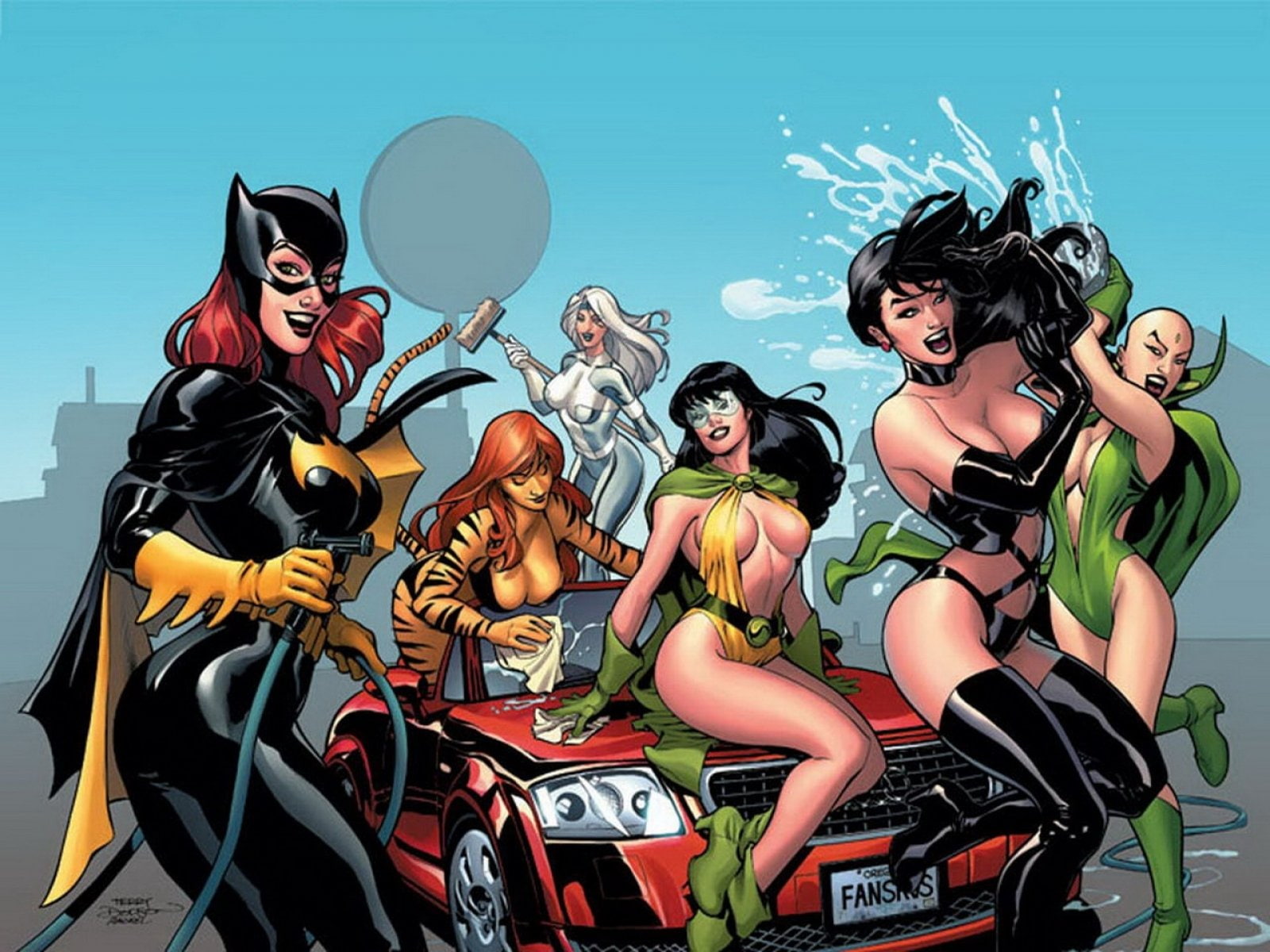 Cheetah (DC Comics), Gotham City Sirens, superheroes, 720P, female, dc, illustration, Comics, Batgirl, HD Wallpaper